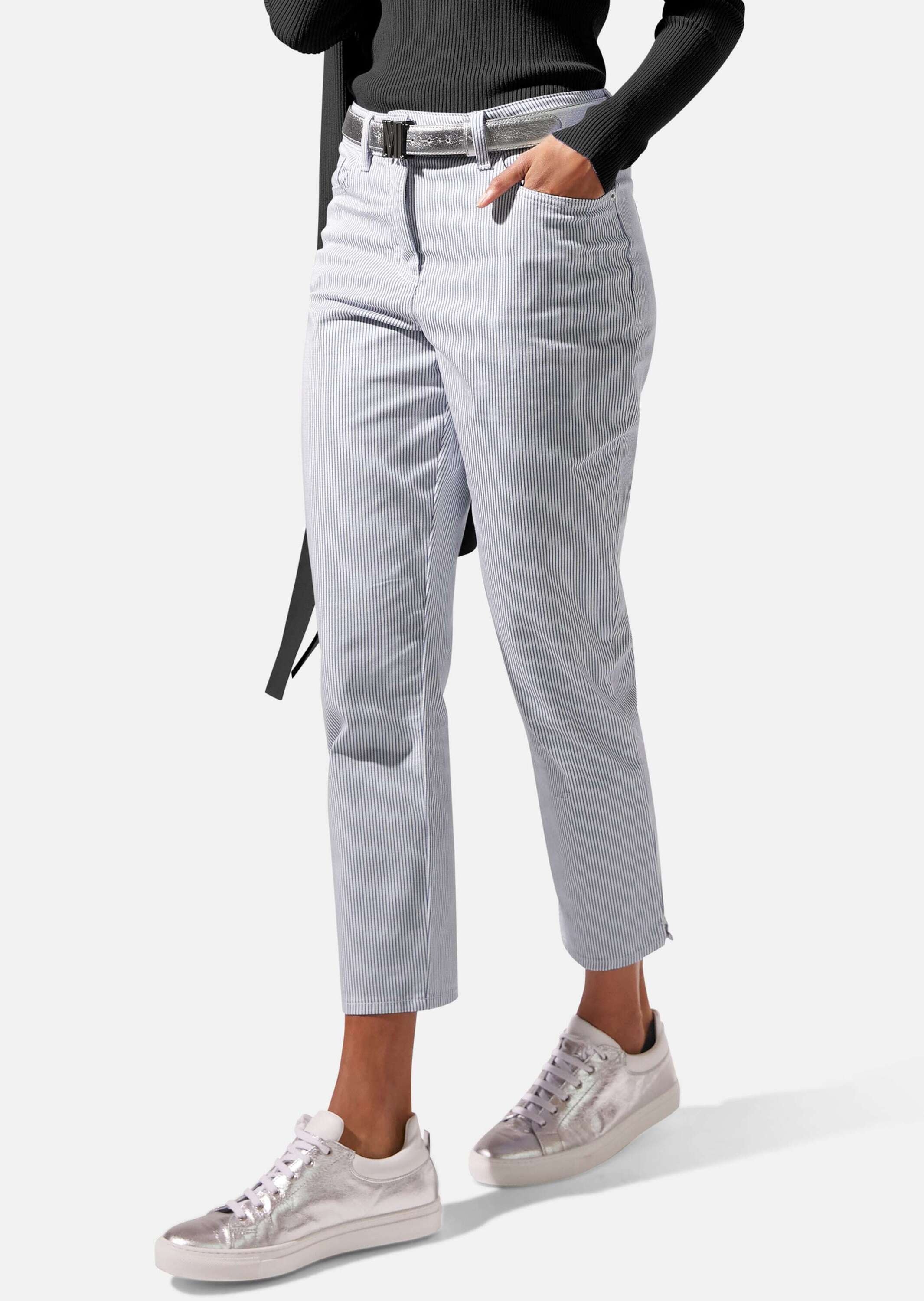MADELEINE Regular-fit-Jeans »Jeans Fein gestreifte Jeans«