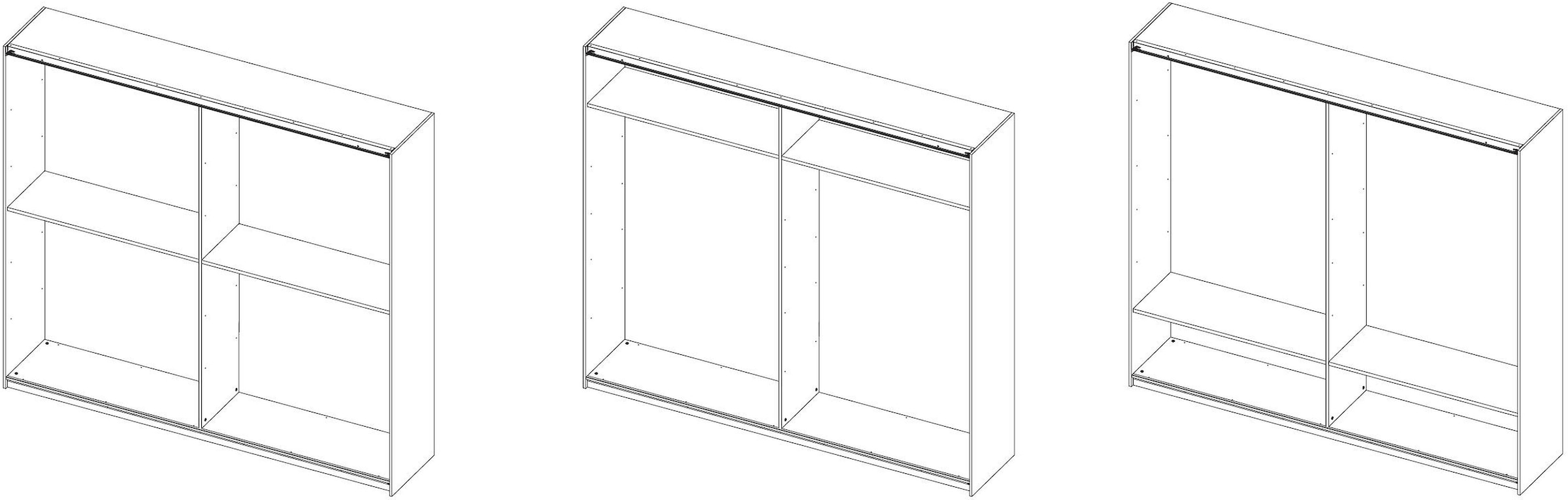 Home affaire Einlegeboden »Jupiter – Steingrau (1 St.), 22 mm stark, ideale Stauraumhilfe« Breite 107,2 cm, passend für Schwebetürenschrank Jupiter, 220x240 cm