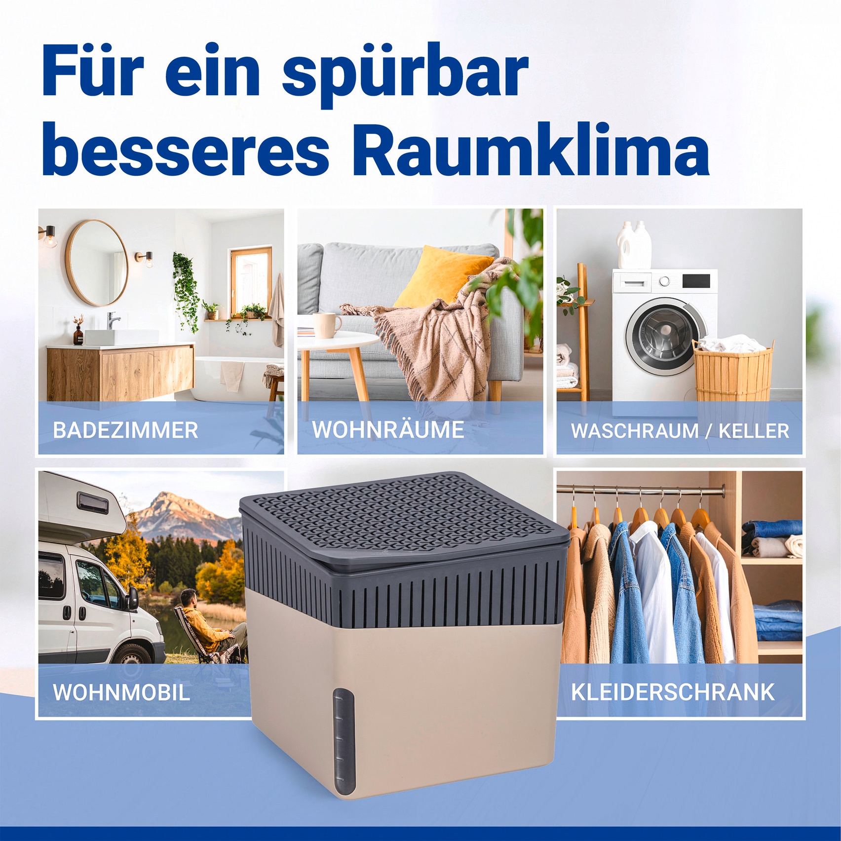 WENKO Luftentfeuchter »Cube« für 80 m³ Räume 1000 g