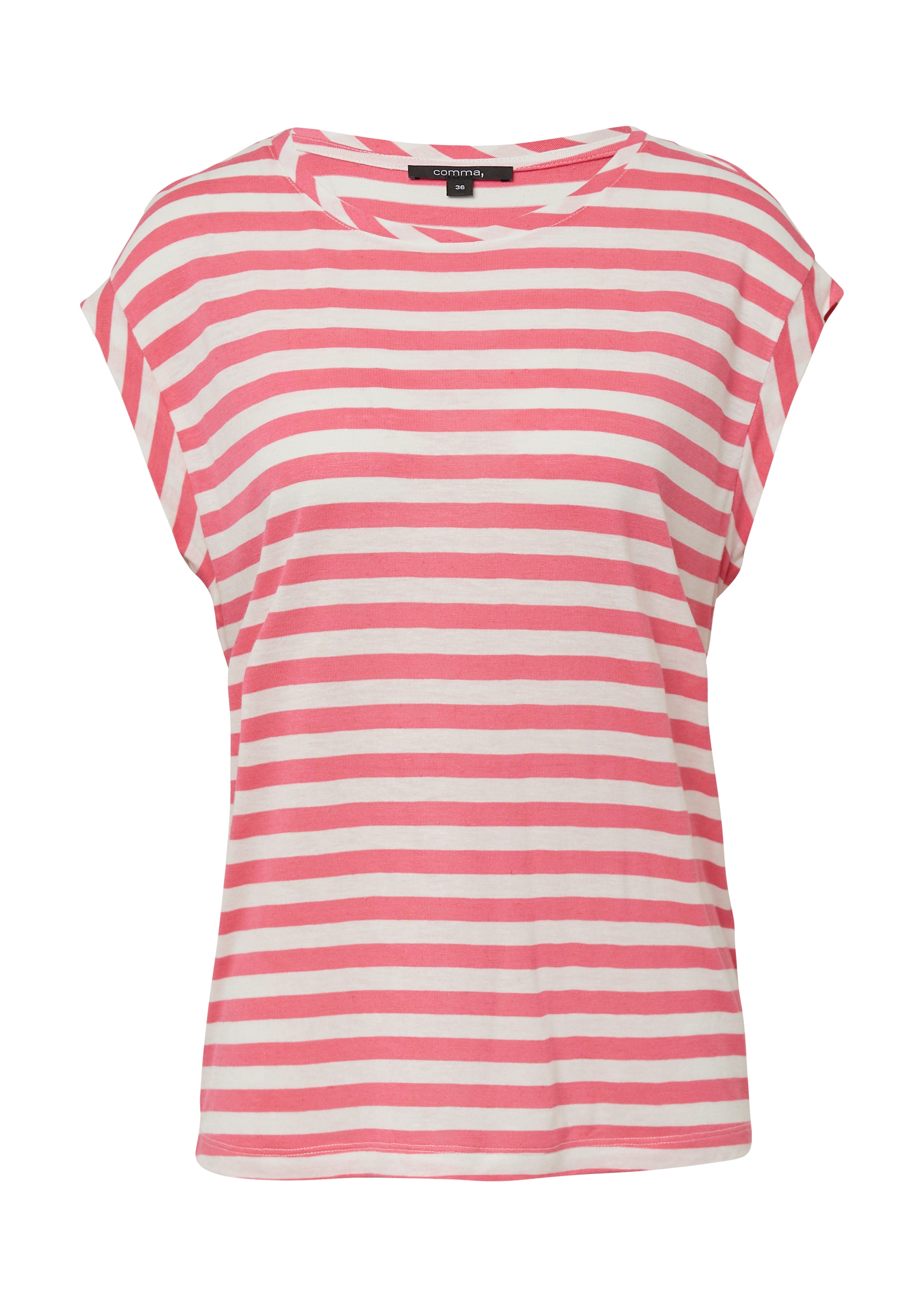 Comma T-Shirt mit Streifen Muster