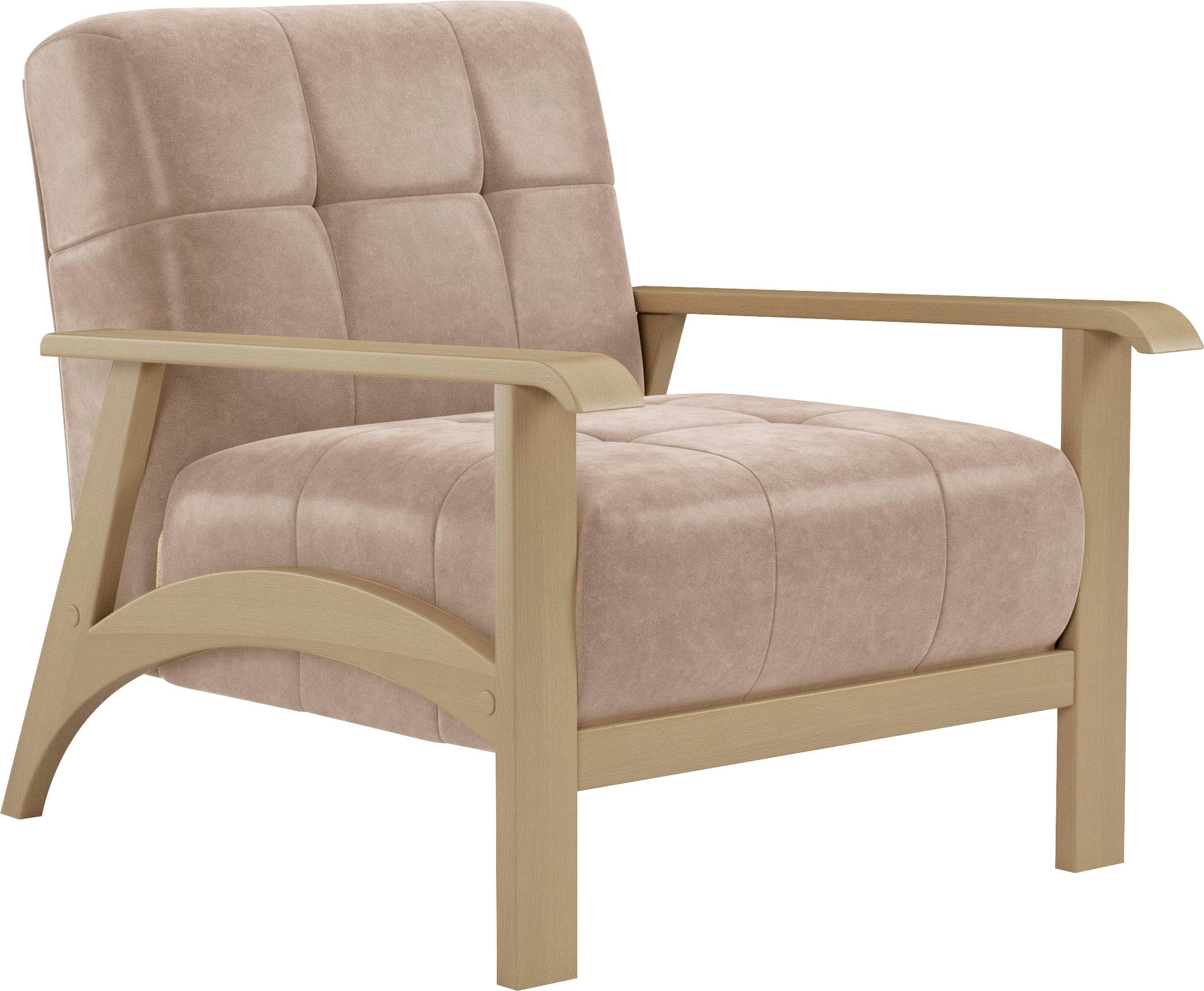 sit&more Sessel »Billund«, Armlehnen aus Buchenholz in natur, verschiedene Bezüge und Farben
