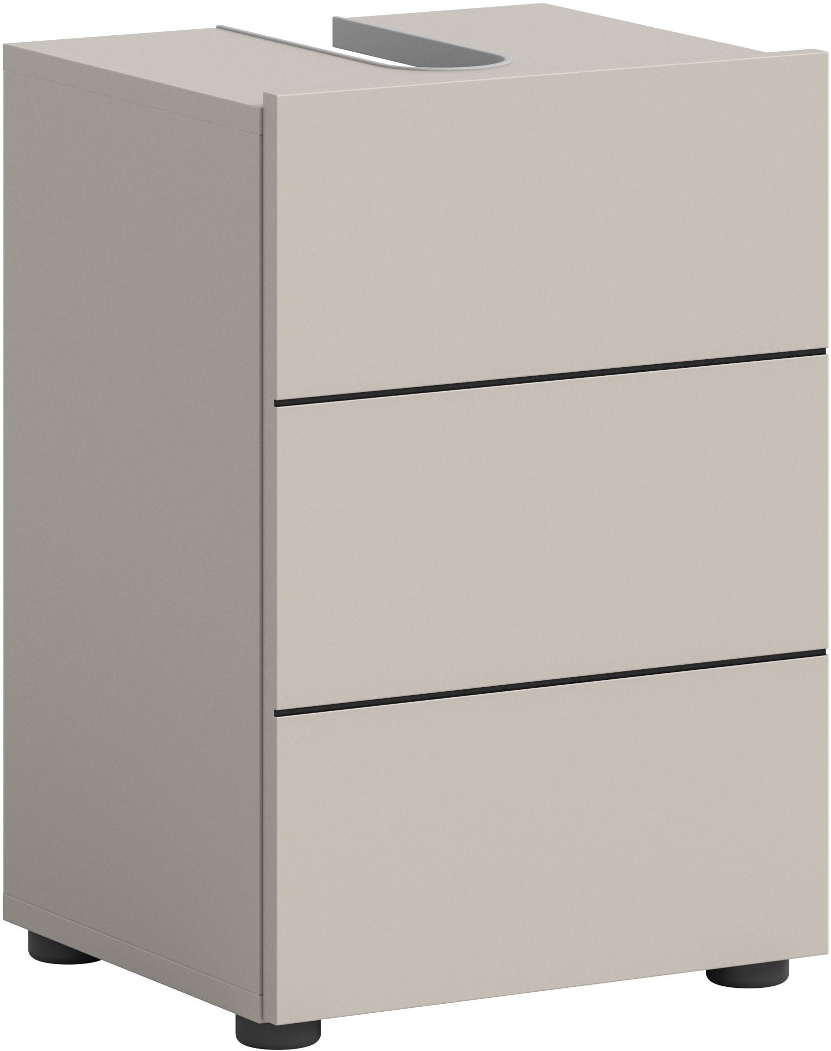 welltime Waschbeckenunterschrank »BIEL, Breite: 38 cm, 1 Tür, 2 Fächer, Siphonausschnitt« 1 Stk. tlg. Waschbeckenunterschrank, Unterschrank, WBU, Badezimmer, Bad