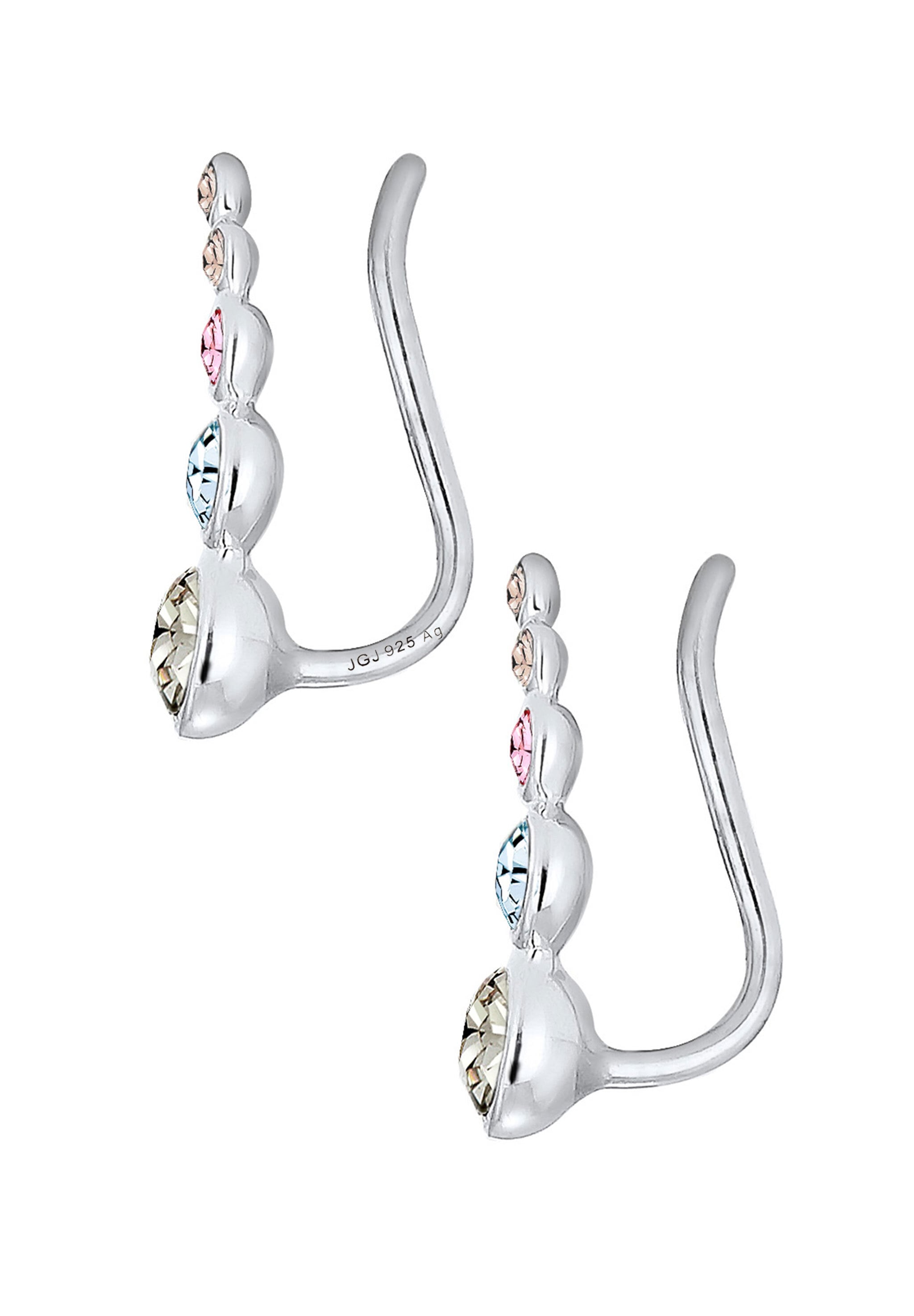 Elli Paar Ohrstecker »Ohrringe Ohrklemme Earclimber, mit Kristallen von Swarovski®«