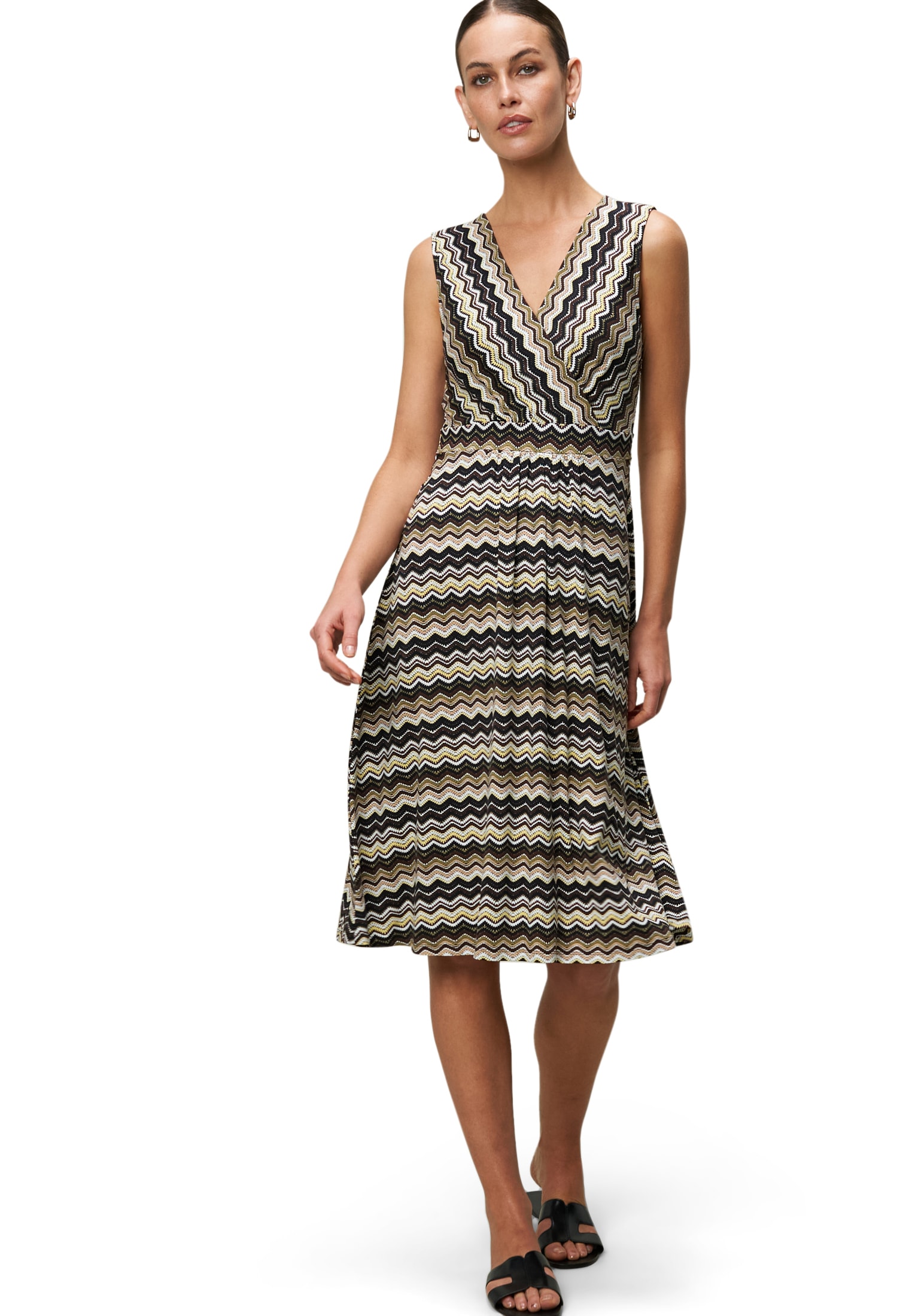 Zero Midikleid »Midikleid mit Zickzackmuster«