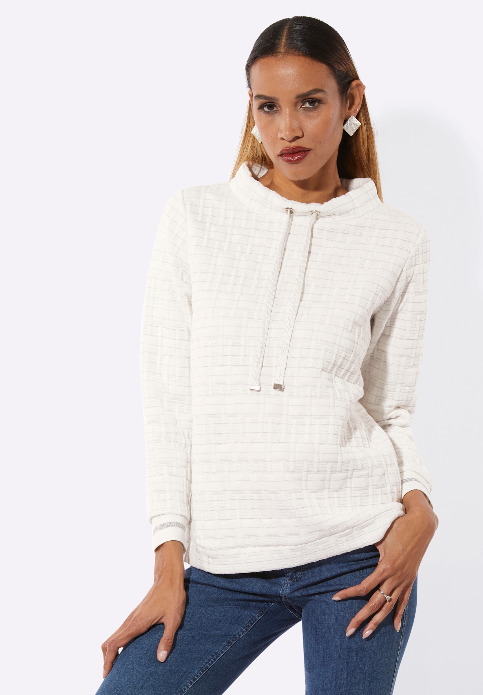 creation L Sweatshirt »Sweatshirt Sweatshirt mit Seitenschlitzen«
