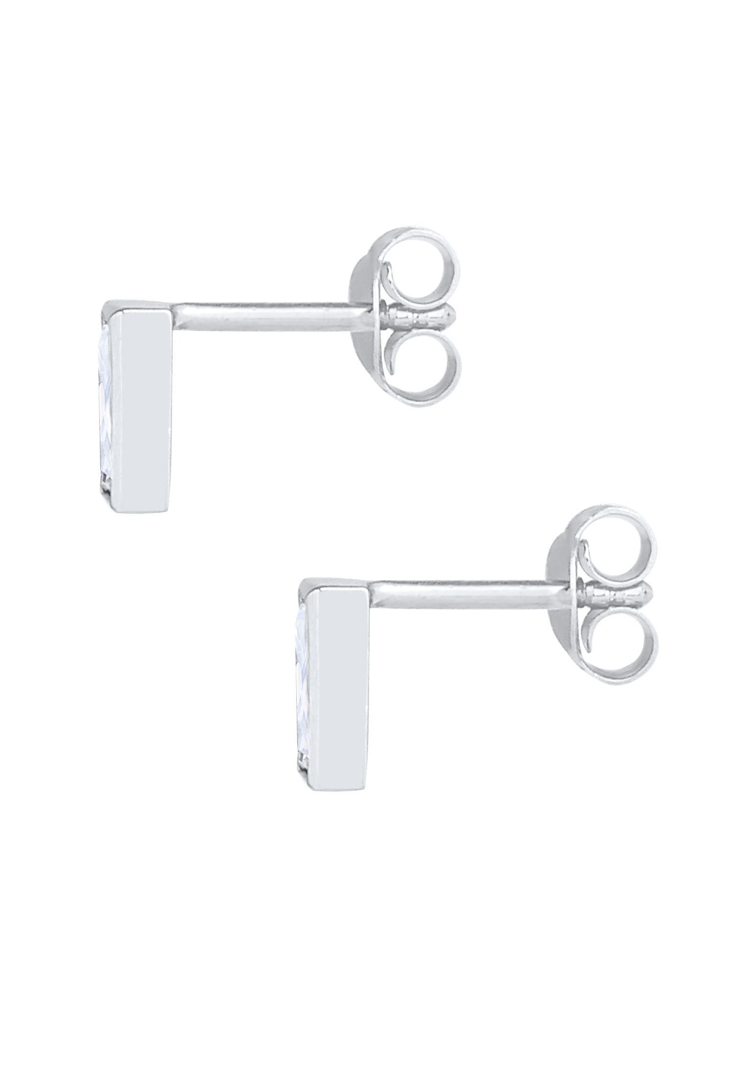 Elli Paar Ohrstecker »Ohrringe Basic Stecker Zirkonia Rechteck 925 Silber«