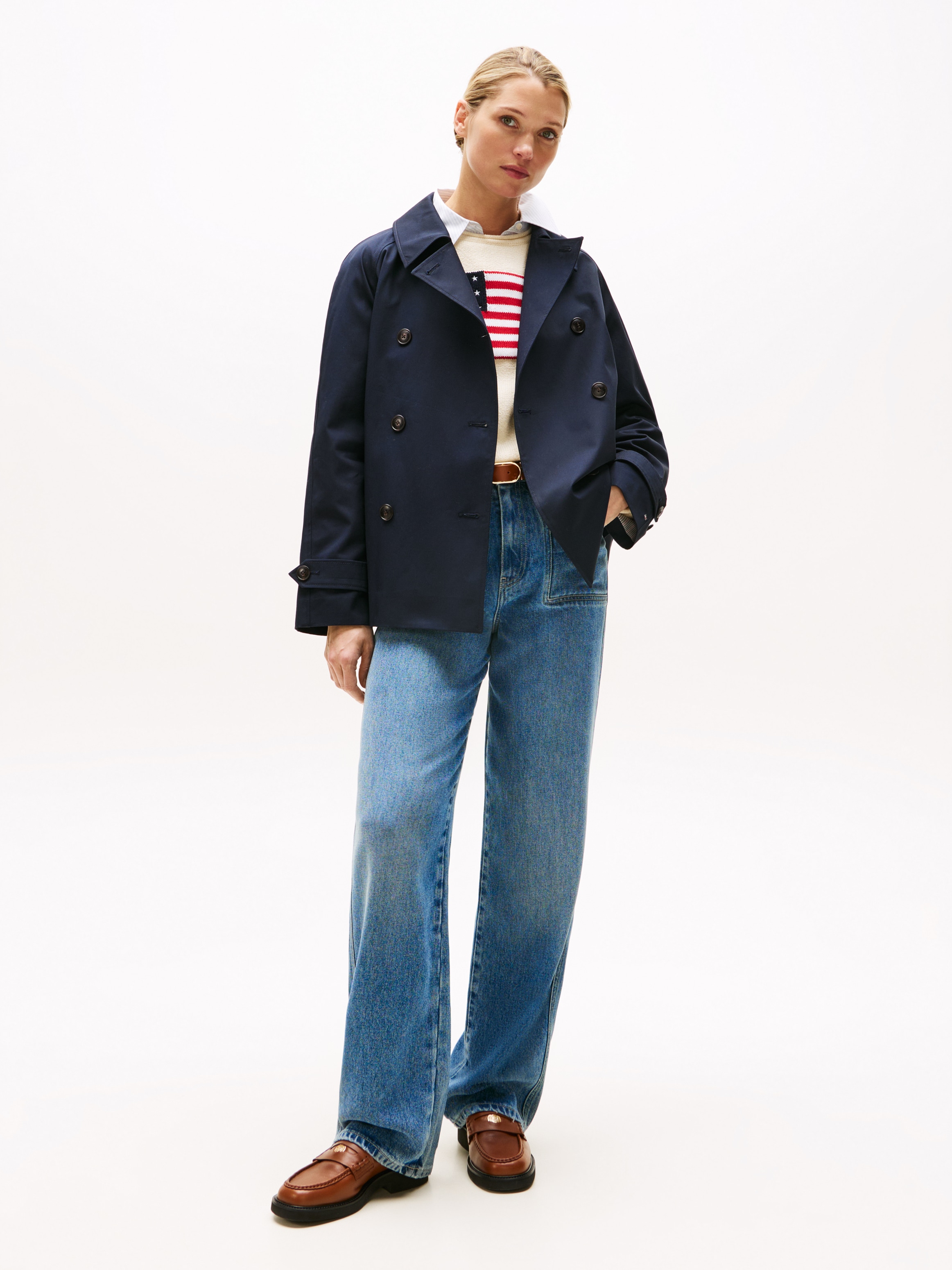Tommy Hilfiger Trenchcoat »COTTON REG SHORT TRENCH COAT«