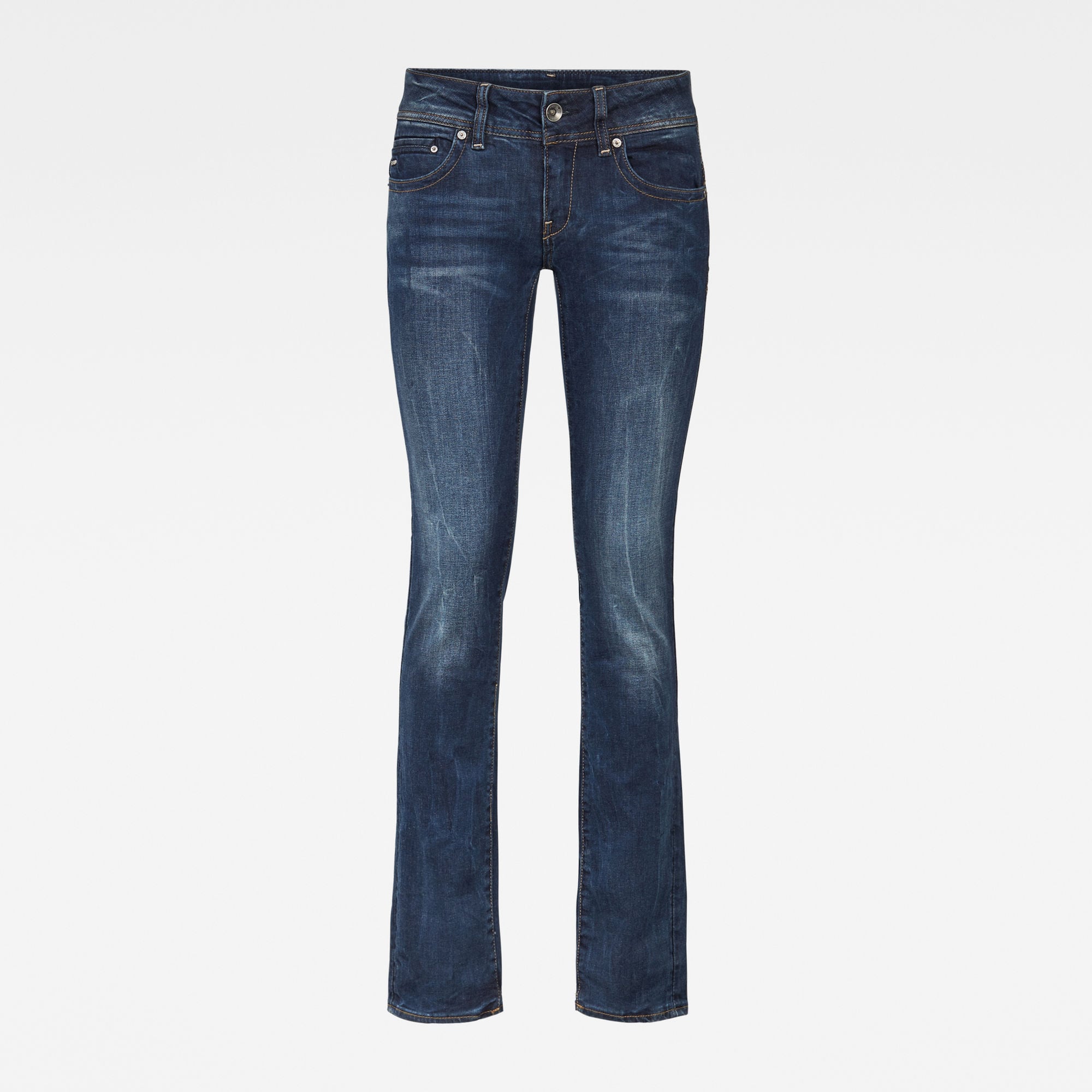 G-STAR Straight-Jeans »Midge«, 5-Pocket-Design mit markanten Steppnähten