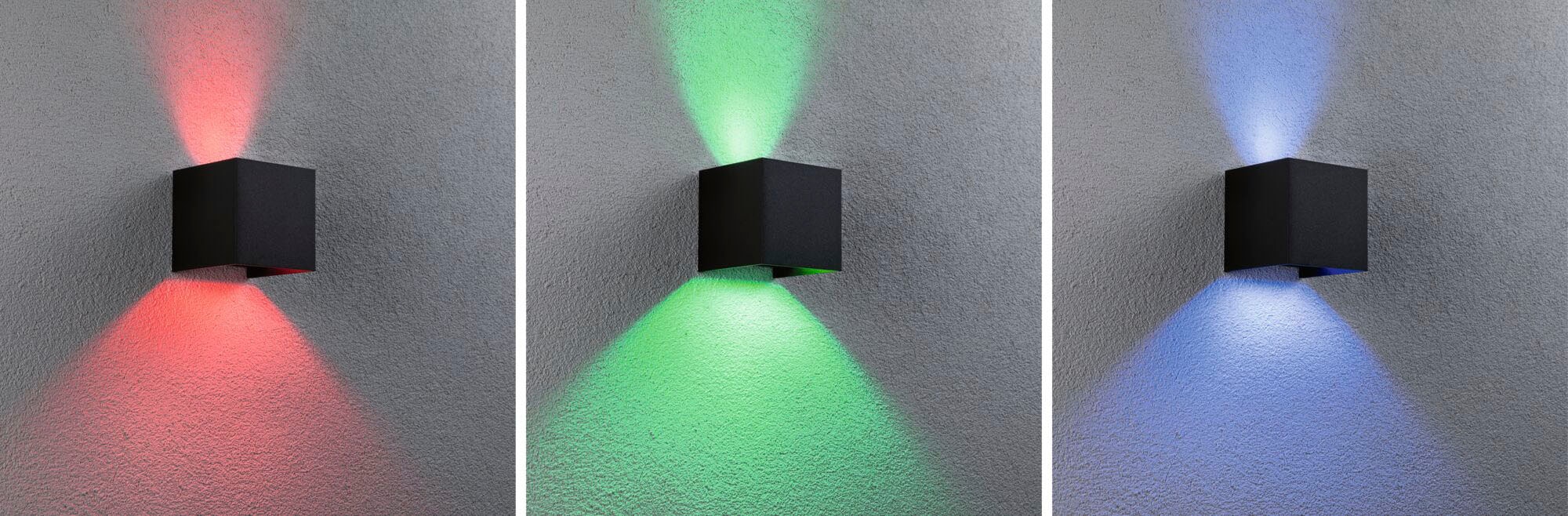 Paulmann LED Außen-Wandleuchte »Outdoor 230V Cybo RGBW Zigbee 2000-6500K anthrazit«, 2 flammig, Zigbee RGBW