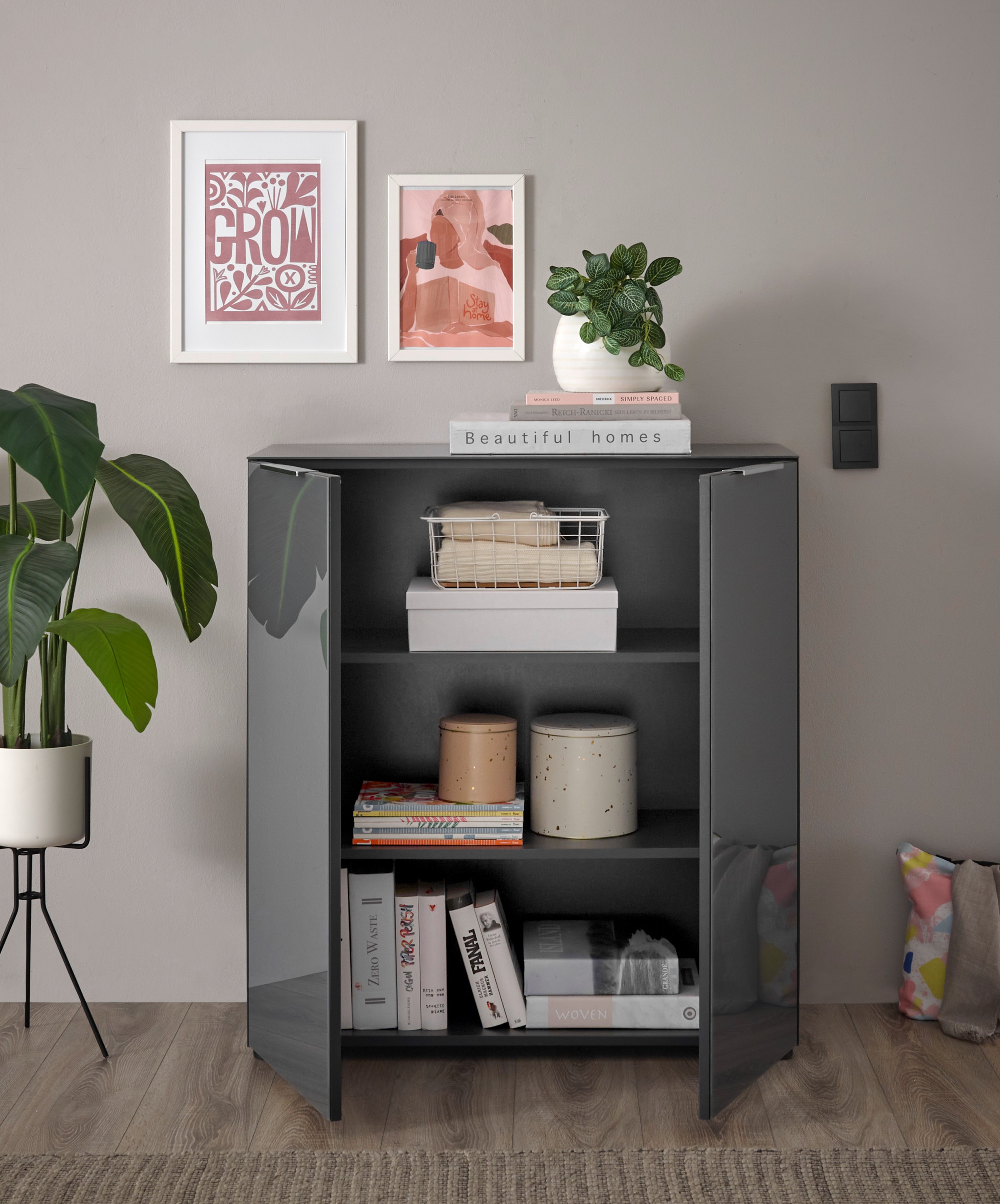 HBZ Kommode »Santorin, BxHxT 90x99x40 cm« 1 Stk. tlg. Breite 90cm, Softclose für Türen, Melaminbeschichtung