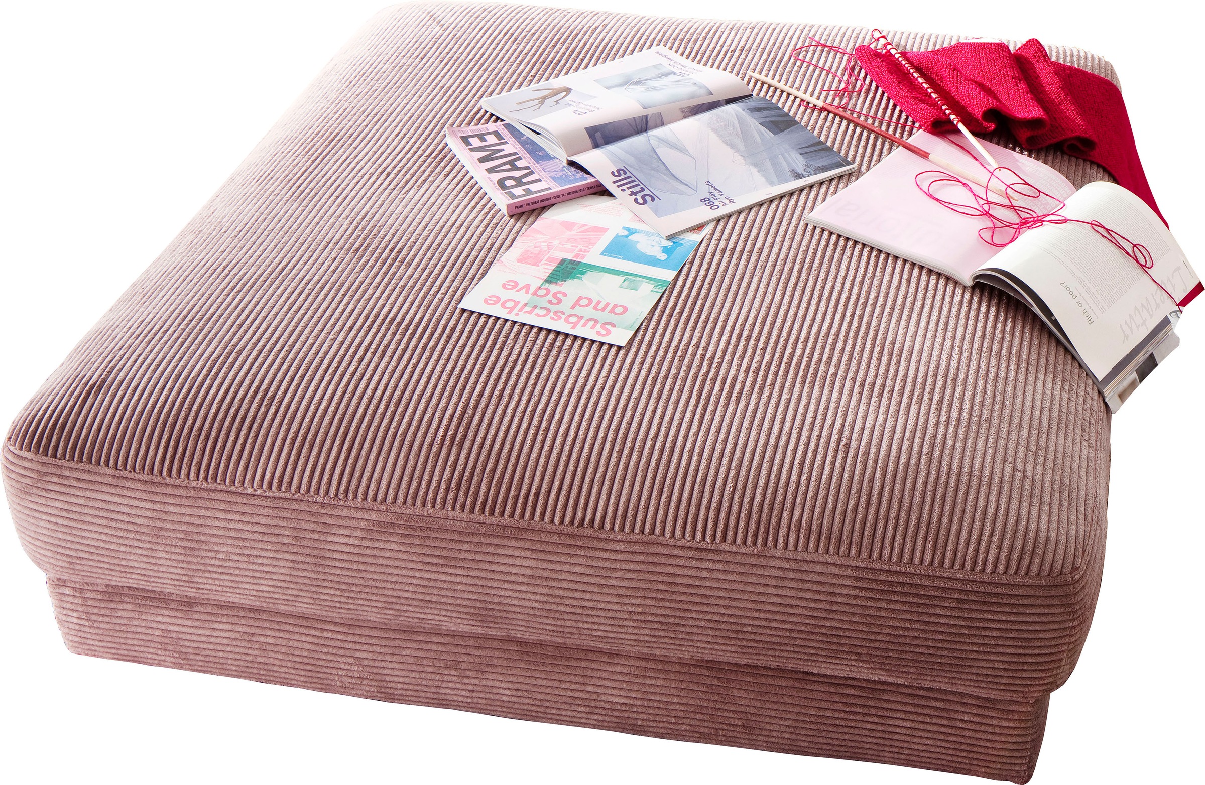 Places of Style Hocker »Enisa«, passend zum "Enisa"-Sofa, Bezug in Cord