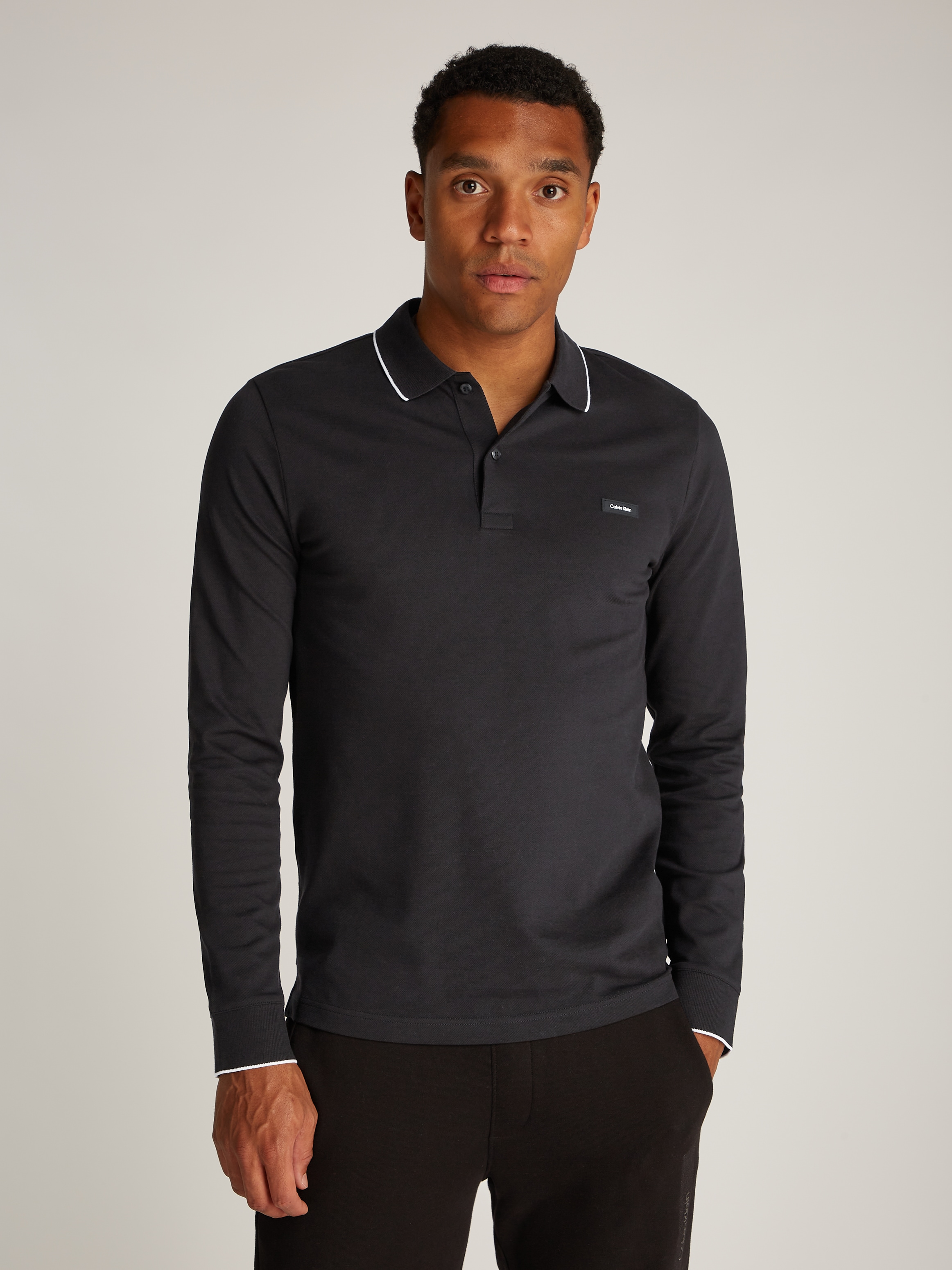 Poloshirt »STRETCH PIQUE TIPPING LS POLO«