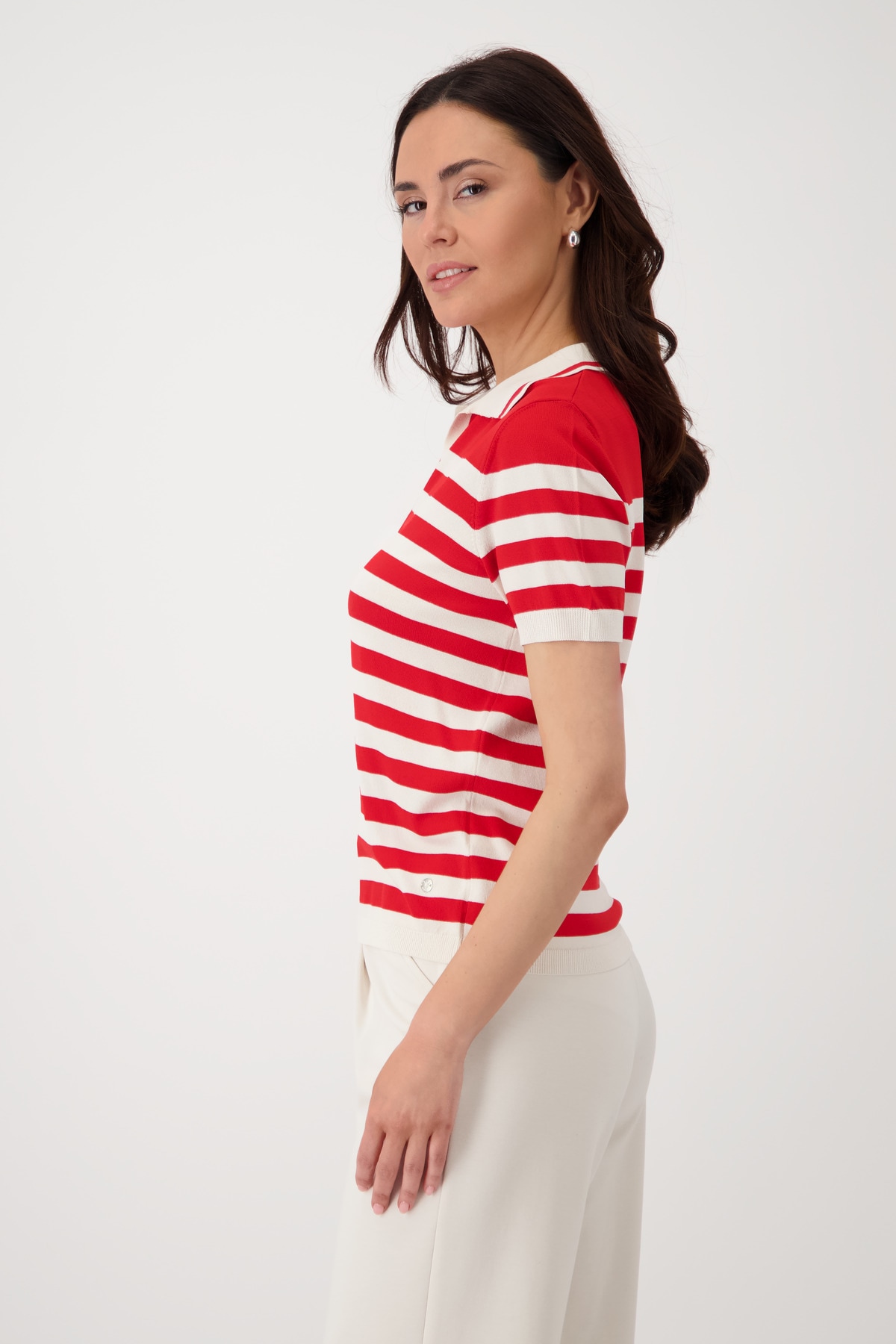 Monari Polokragenpullover, mit Streifen