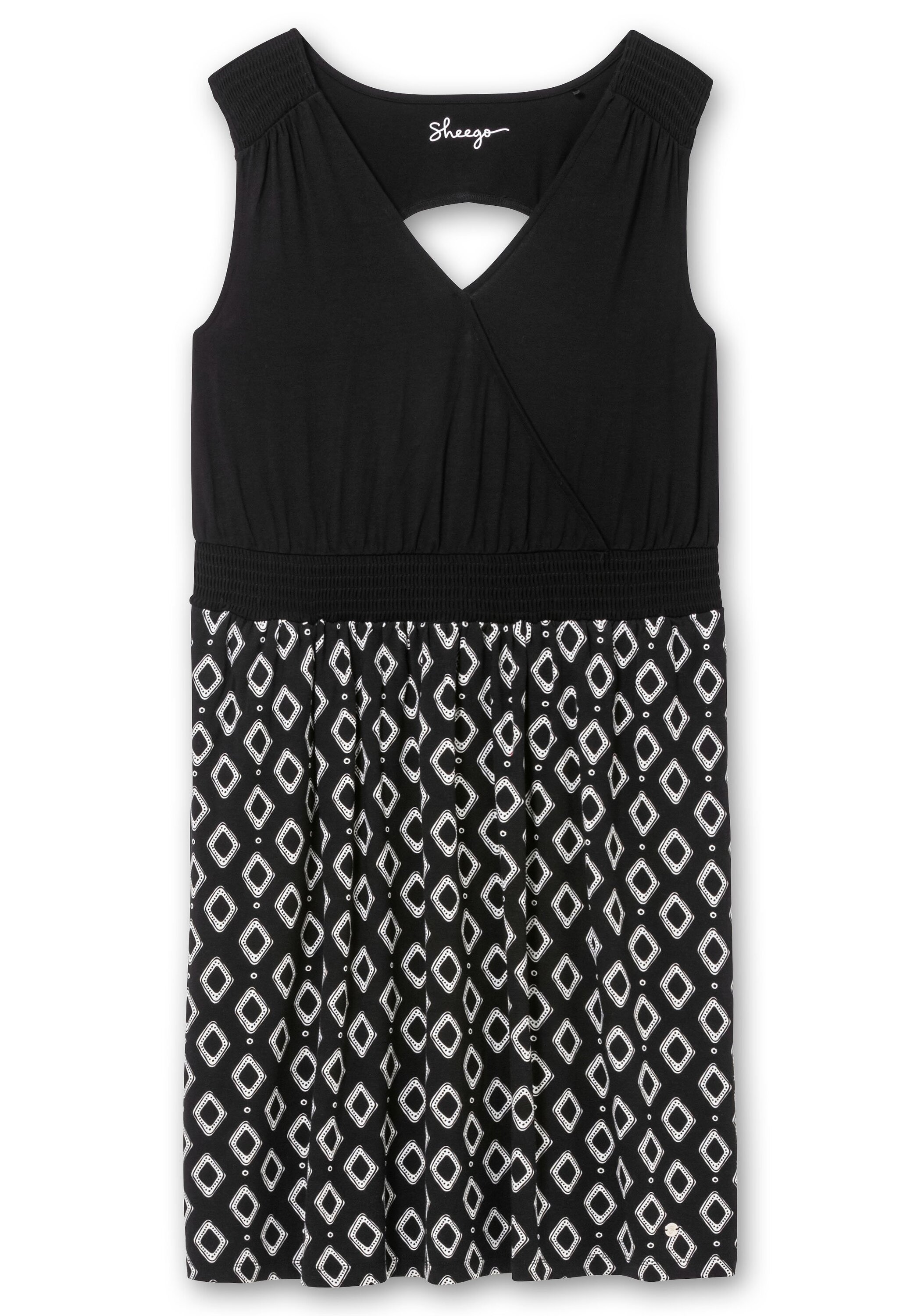 Sheego Jerseykleid »Jerseykleid in Wickeloptik, mit Cut-out hinten«