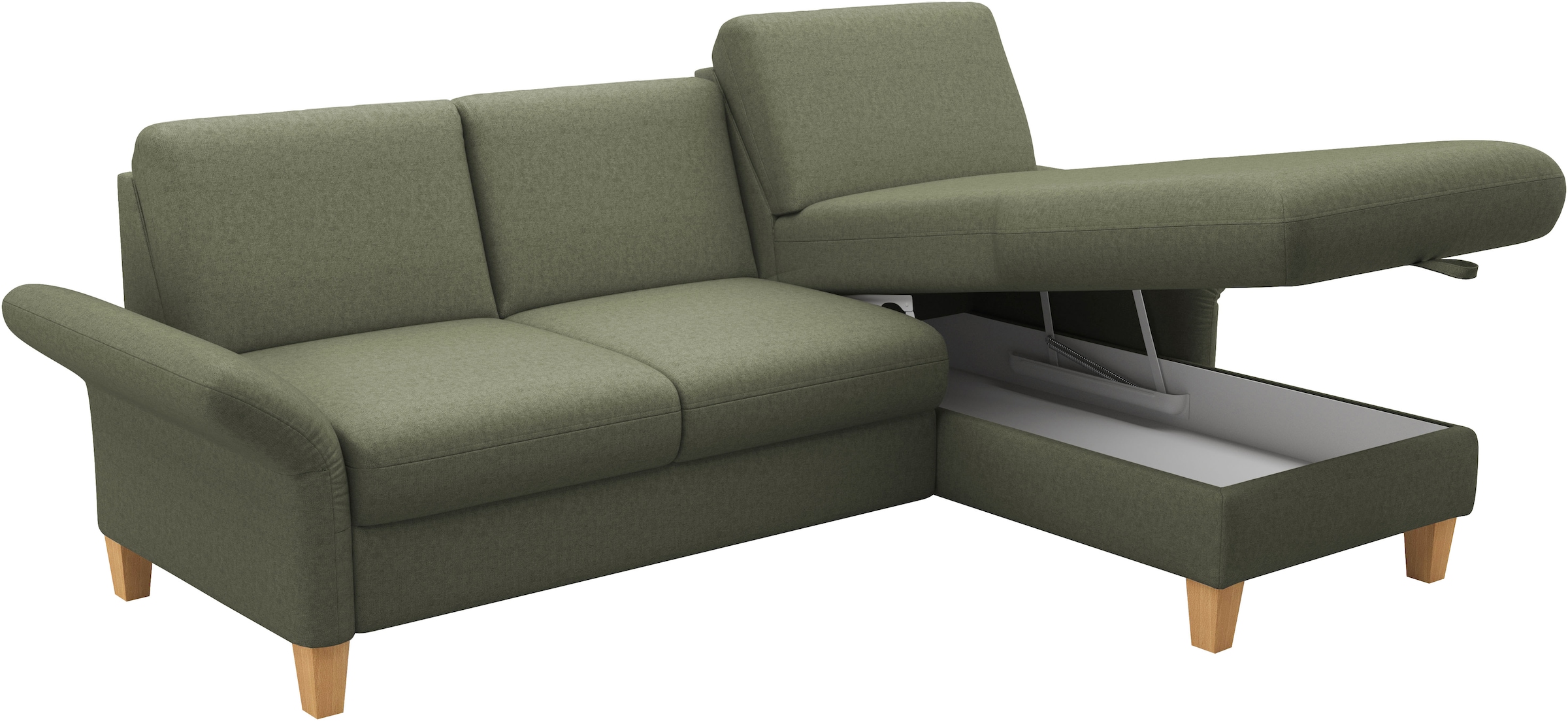 Home affaire Ecksofa »Rochelle, L-Form«, wahlweise mit Armteilverstellung, Bettfunktion und Bettkasten