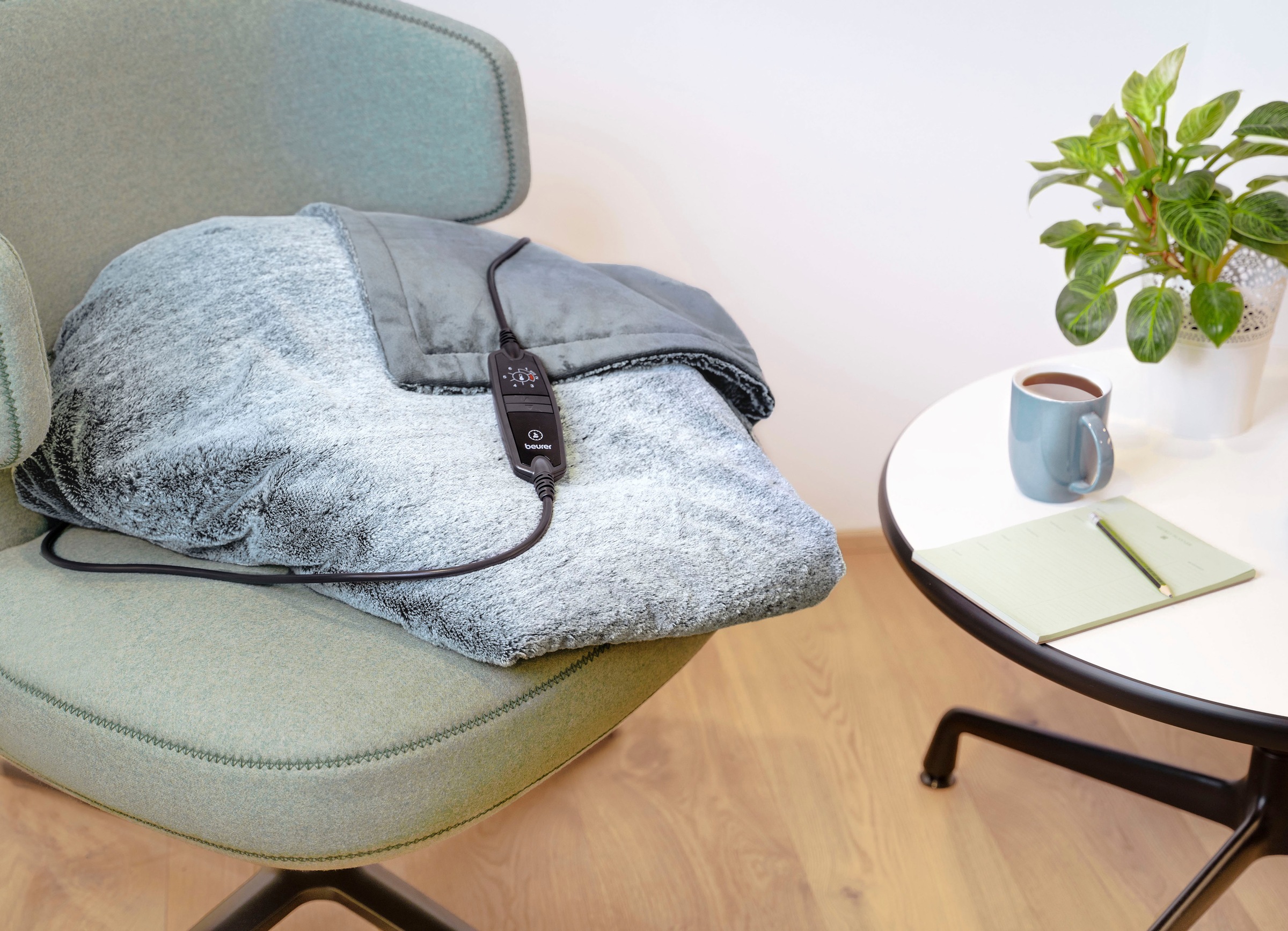 BEURER Heizdecke »HD 75 Nordic Grey Green Planet«