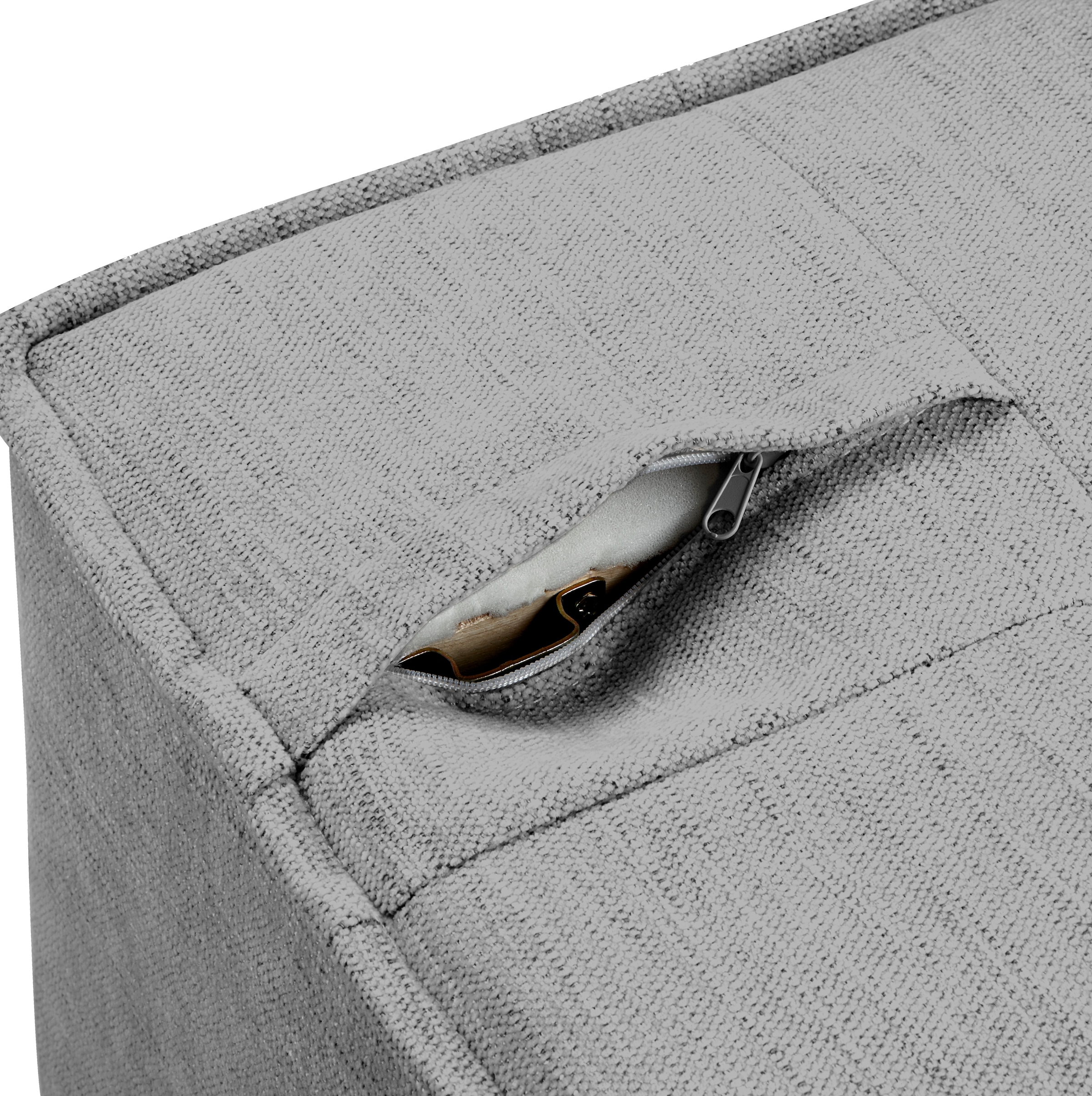 RAUM.ID Sessel »Flexid«, (1 St.), modular erweiterbar zum Sofa, inkl. Rückenkissen, Chenille-Bezug