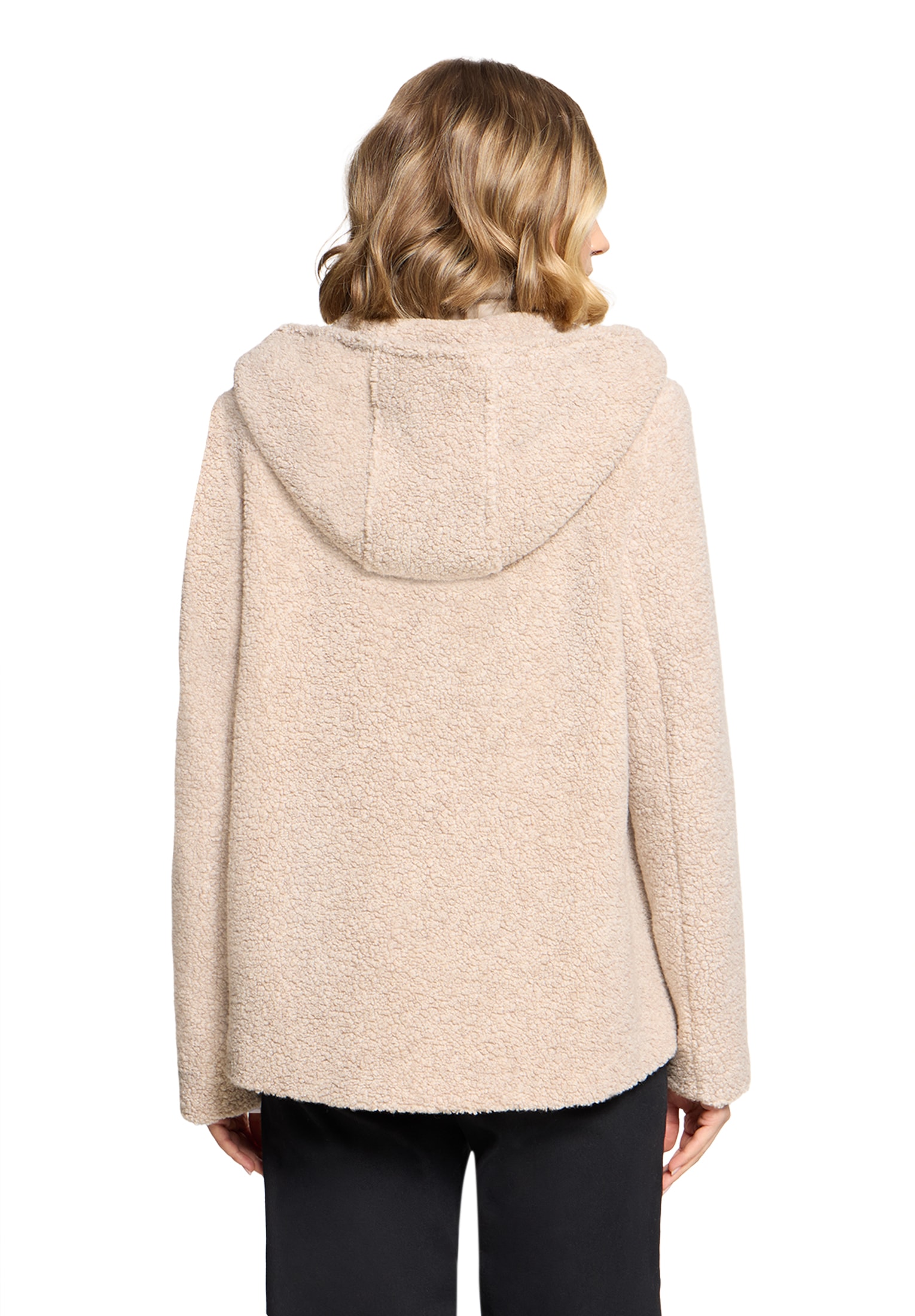 Gil Bret Wolljacke mit Kapuze Fleecejacke mit Kapuze und Knopfverschluss