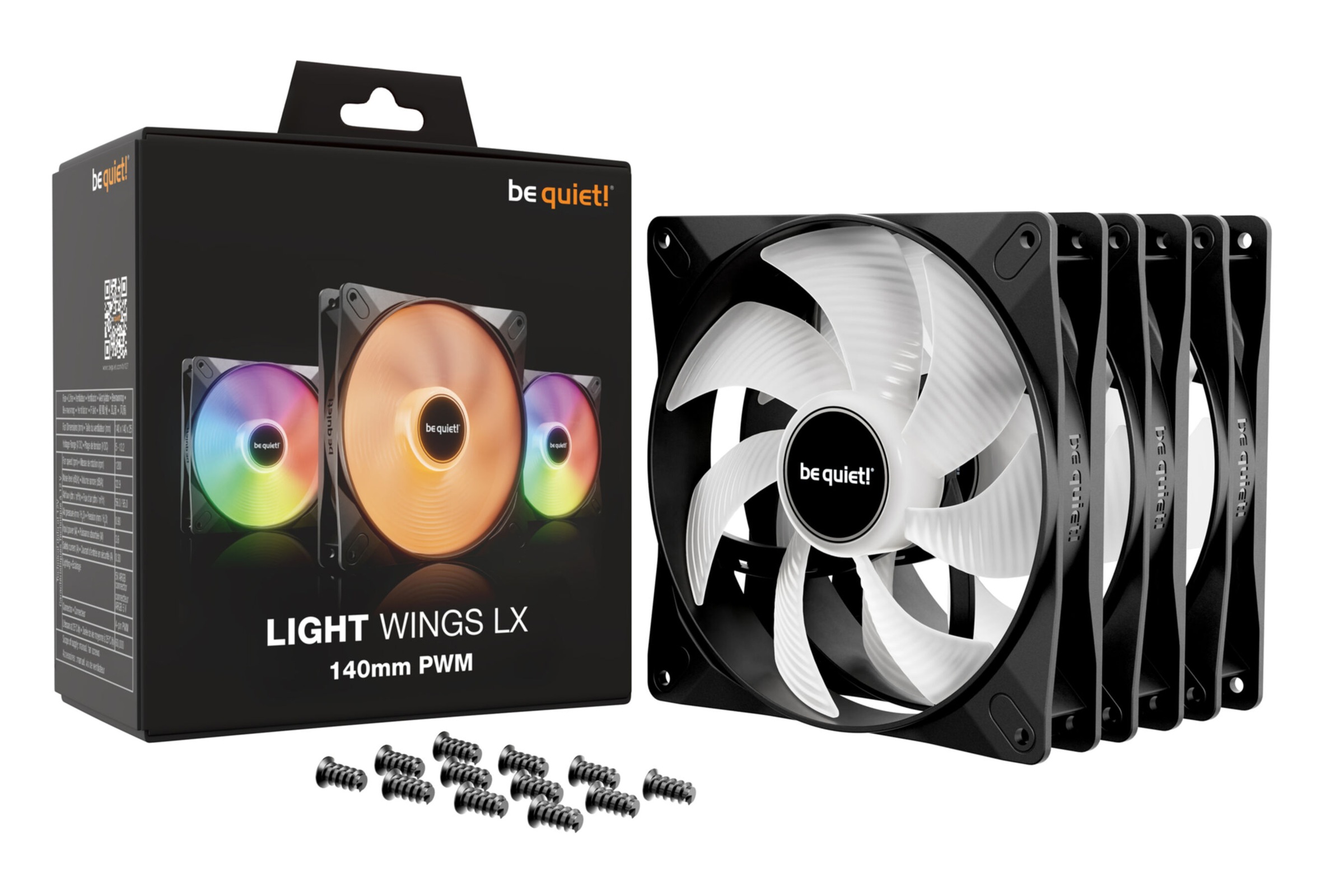 be quiet! Gehäuselüfter »LIGHT WINGS LX 140mm PWM 3-Pack Black«