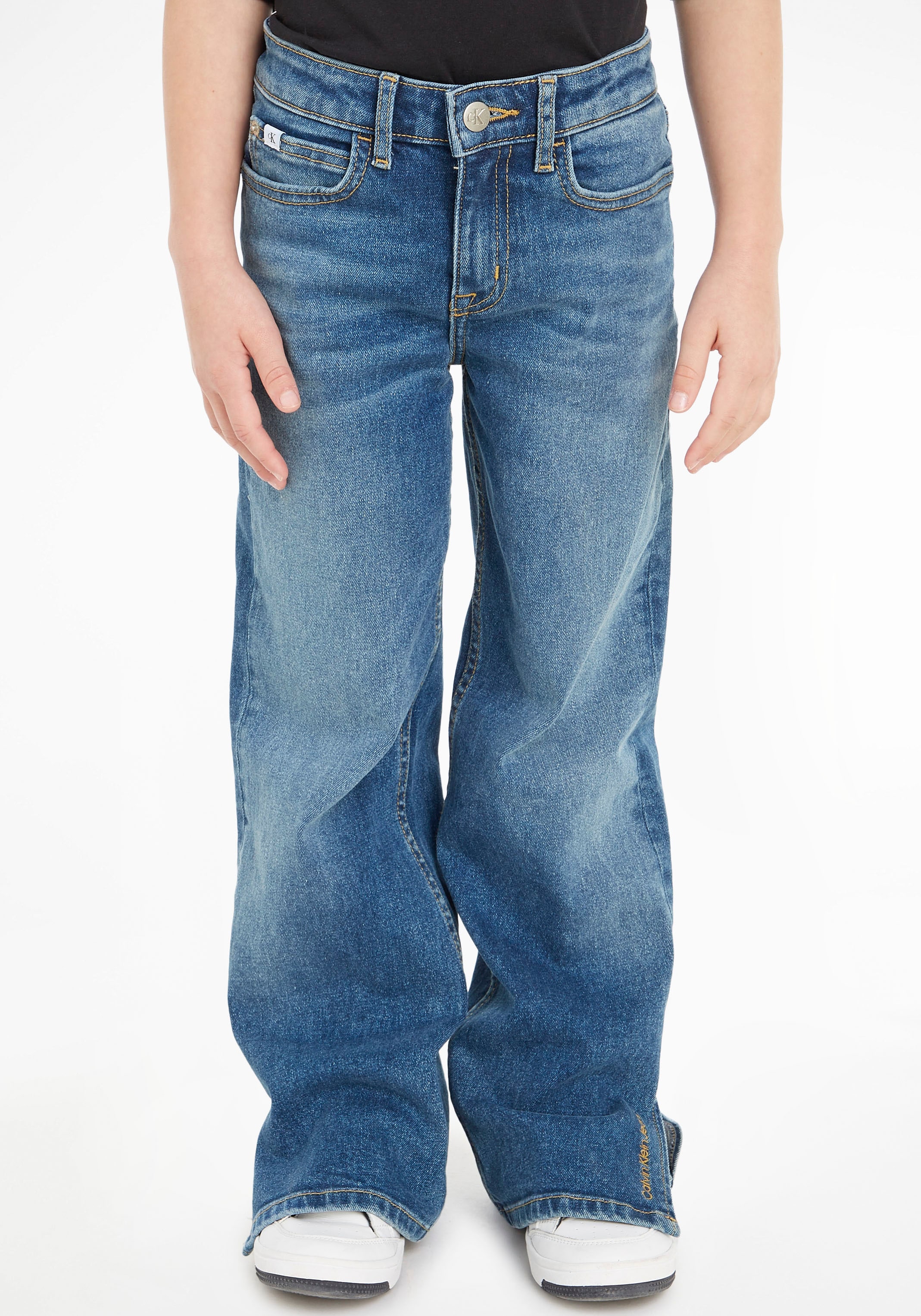Calvin ♕ MID WIDE LEG Jeans bei Stretch-Jeans BLUE« Klein »HR