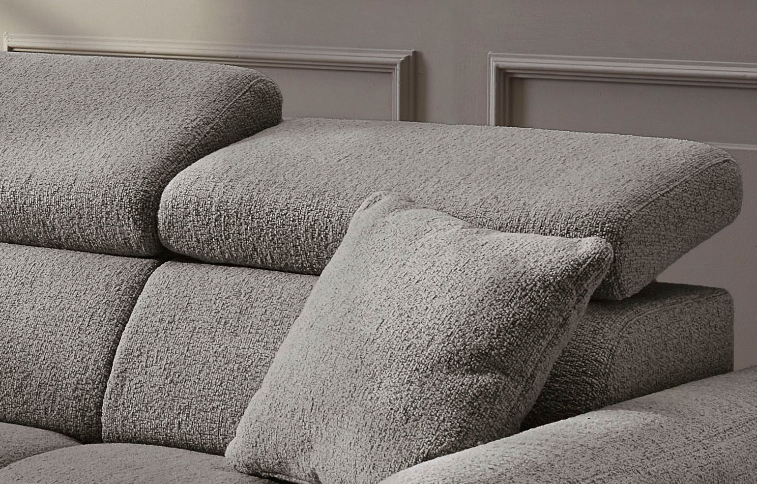 Jockenhöfer Gruppe Ecksofa »Move, L-Form, B: 270cm, mit 60 cm elektrischer Sitztiefenverstellung« 140kg Belastbarkeit je Sitz, Kopfteilverstellung & USB-Anschluss