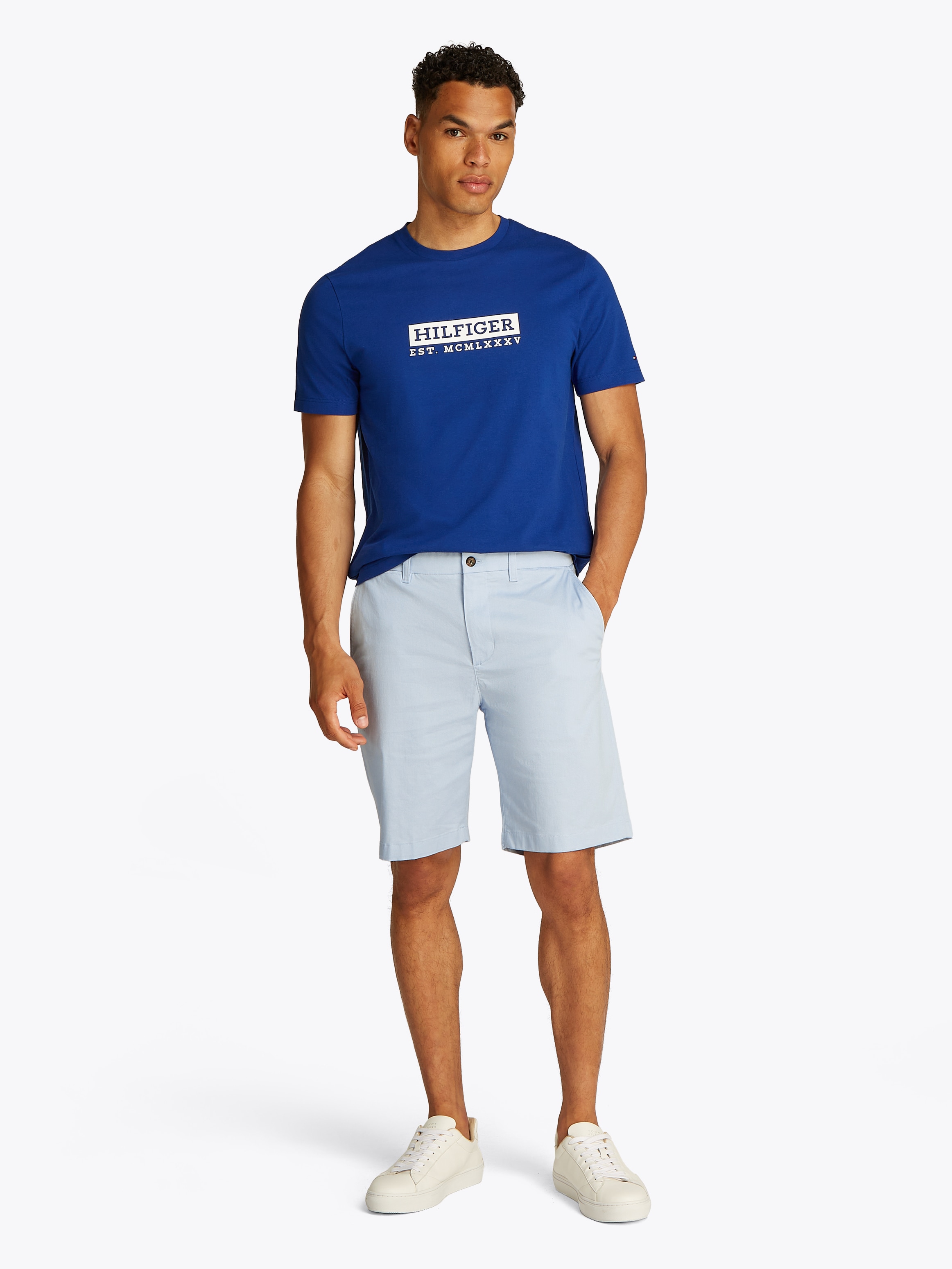 Tommy Hilfiger Shorts »HARLEM PRINTED STRUCTURE SHORT«, Mit Gürtelschlaufen