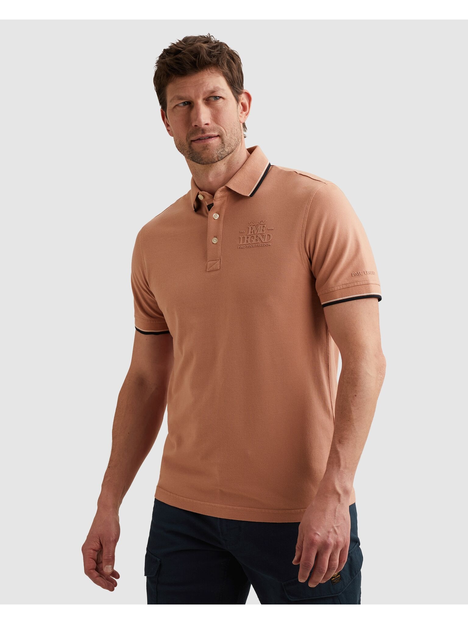 PME LEGEND Poloshirt »Short sleeve polo stretch pique« mit Logo Stickerei