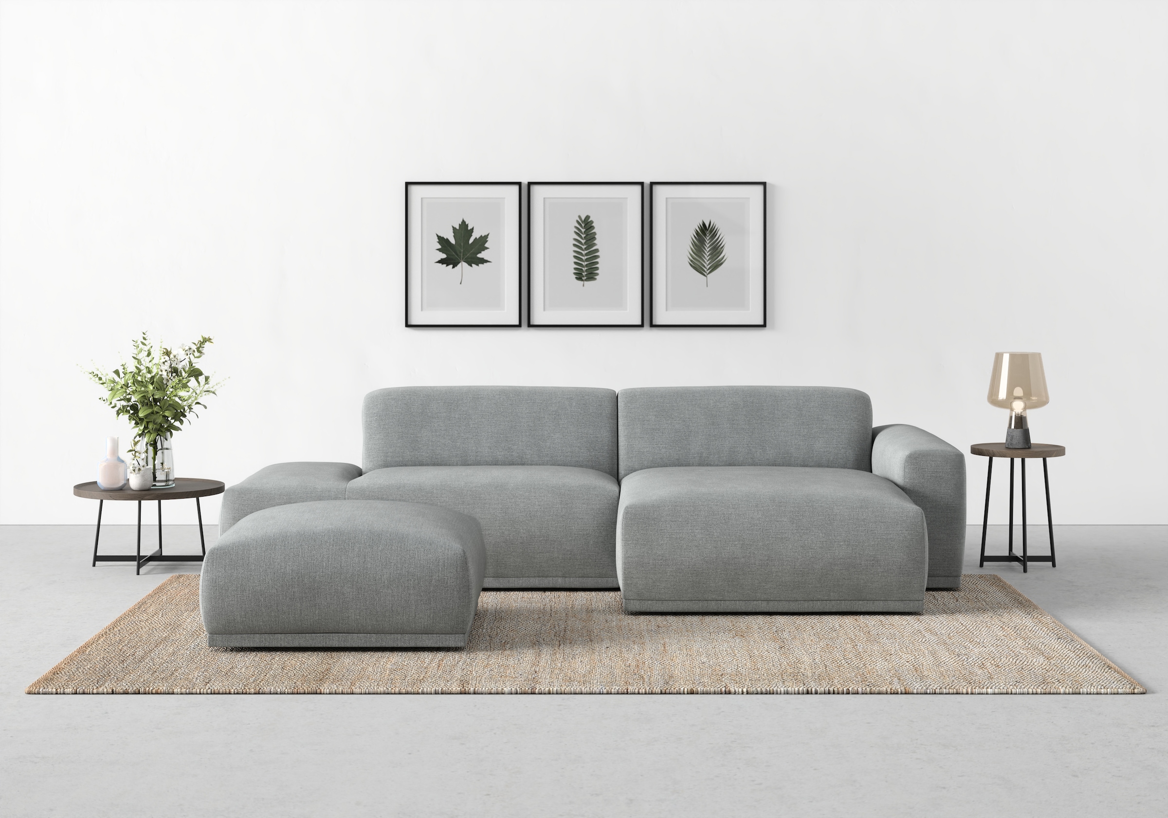 TRENDMANUFAKTUR Hocker »Braga, mit hochwertigem Kaltschaum, quadratisch, in Cord erhältlich«, (1 St.), moderner Polsterhocker, 85/42/85 cm (B/H/T)