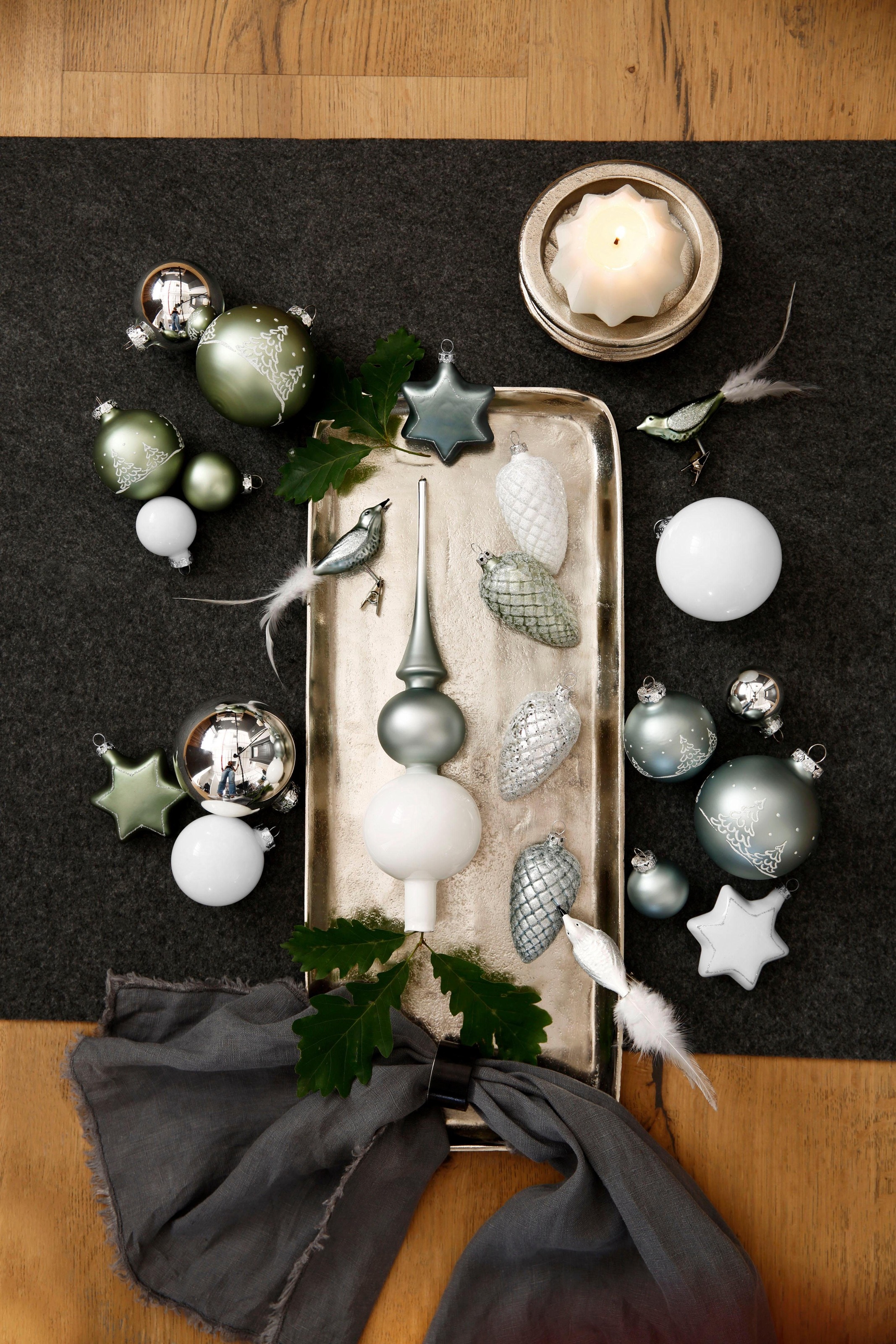 Weihnachtsdeko, günstig Christbaumschmuck tlg.), Christbaumschmuck«, kaufen Stern 3 Glasdesign »Christmas (Set, online Hygge, Thüringer