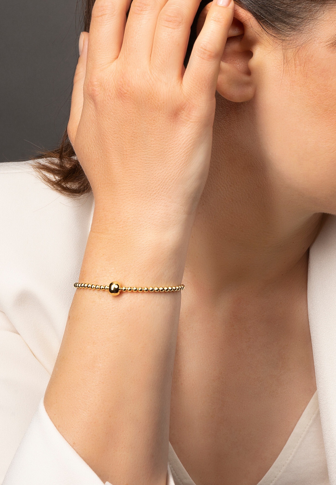 ONE ELEMENT Silberarmband »Armband Kugelkette aus 925 Silber Ø 54,0 mm mit Gummiband«