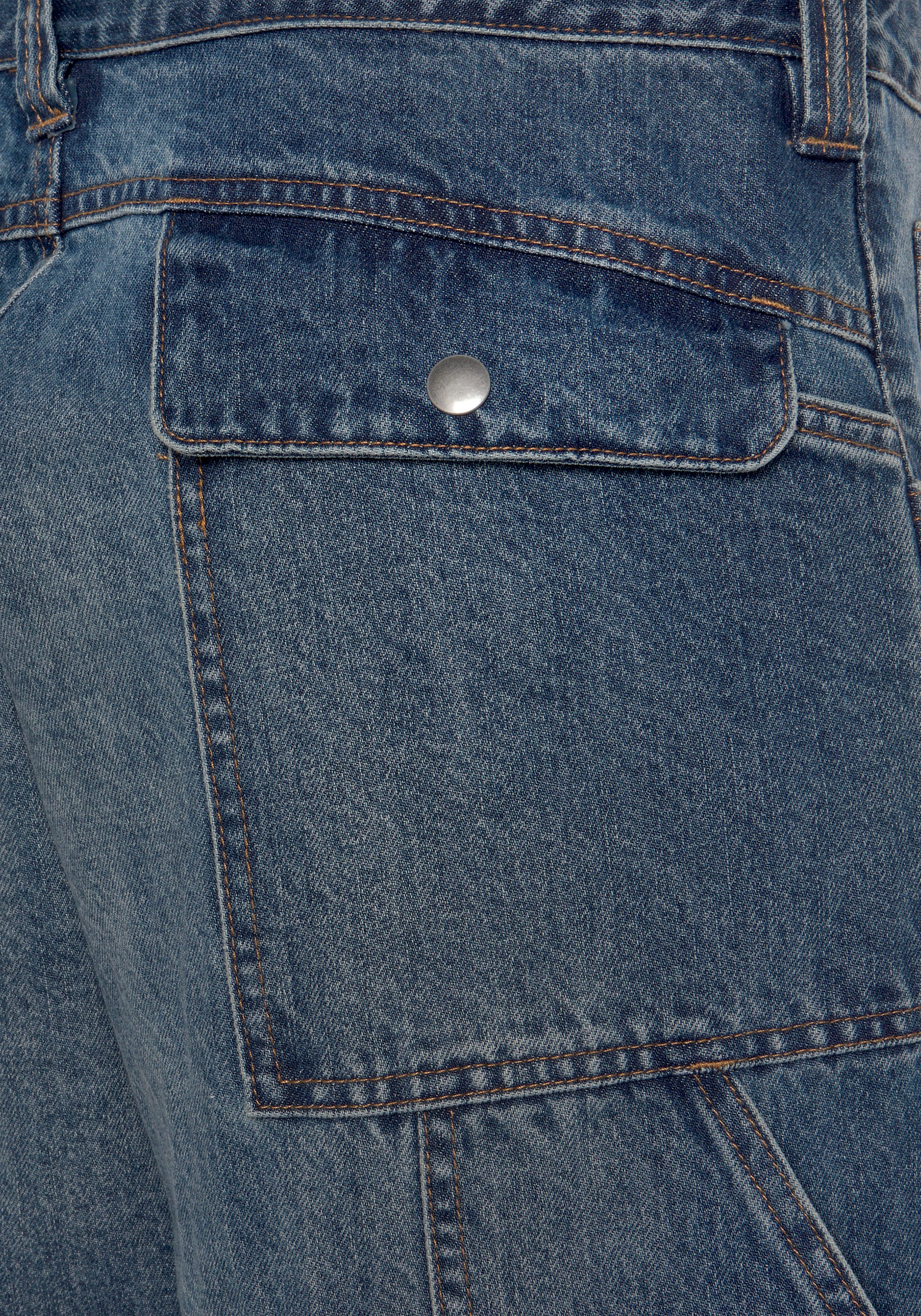 Northern Country Arbeitshose »Multipocket Jeans«, praktischen comfort bei mit dehnbarem 100% mit ♕ robuster Jeansstoff, Bund, fit), Baumwolle, 9 (aus Taschen