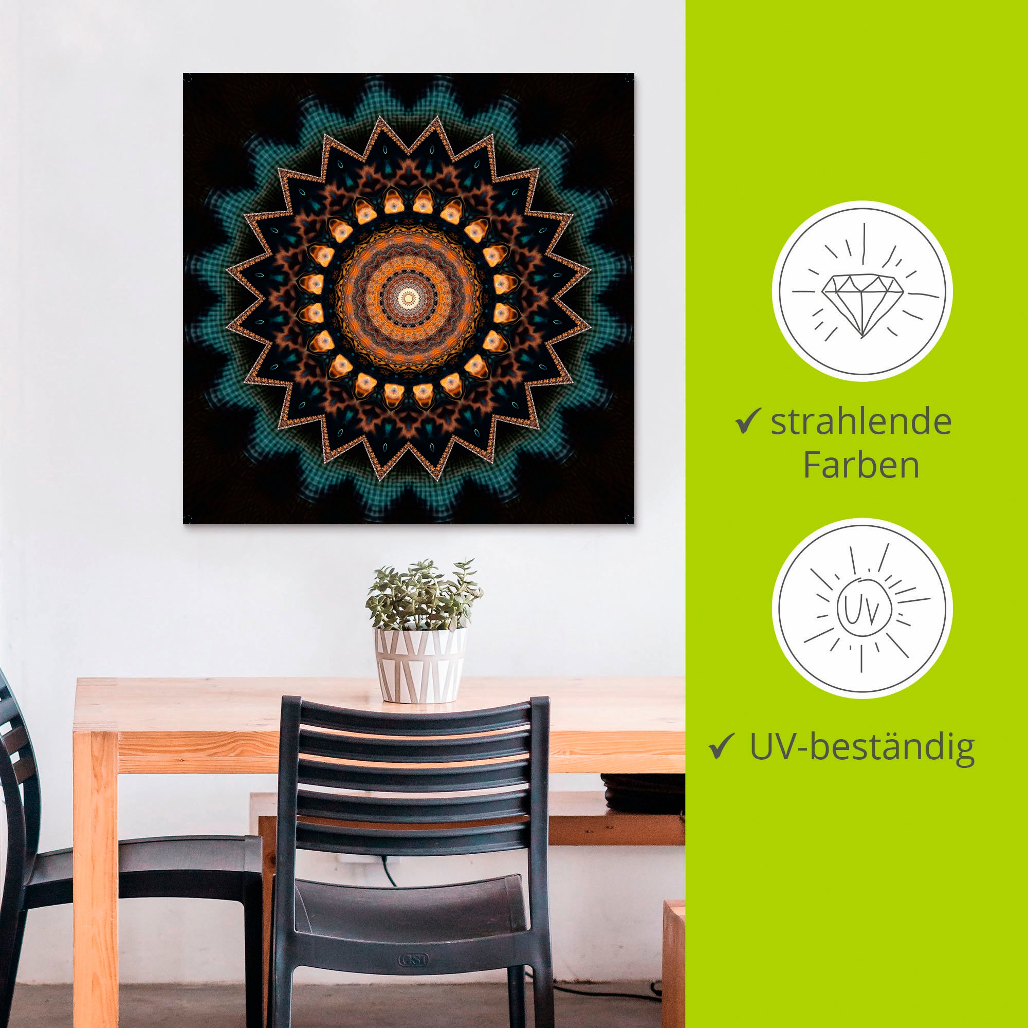Artland Wandbild »Mandala kosmisches Bewusstsein«, Muster, (1 St.), als Alubild, Outdoorbild, Leinwandbild, Poster, Wandaufkleber