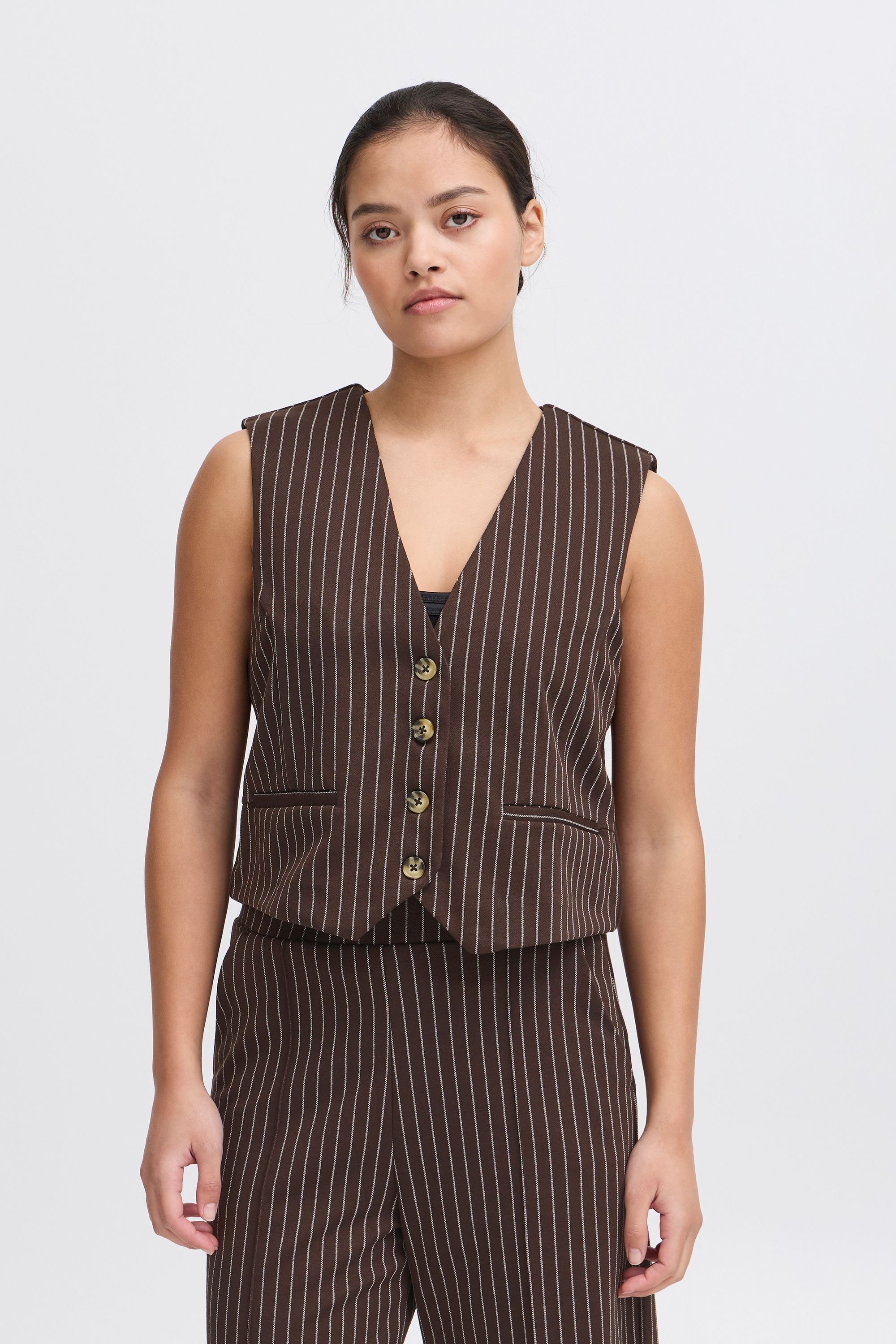 Ichi Sweatweste »Sweatweste IXKATE PINSTRIPED WA«