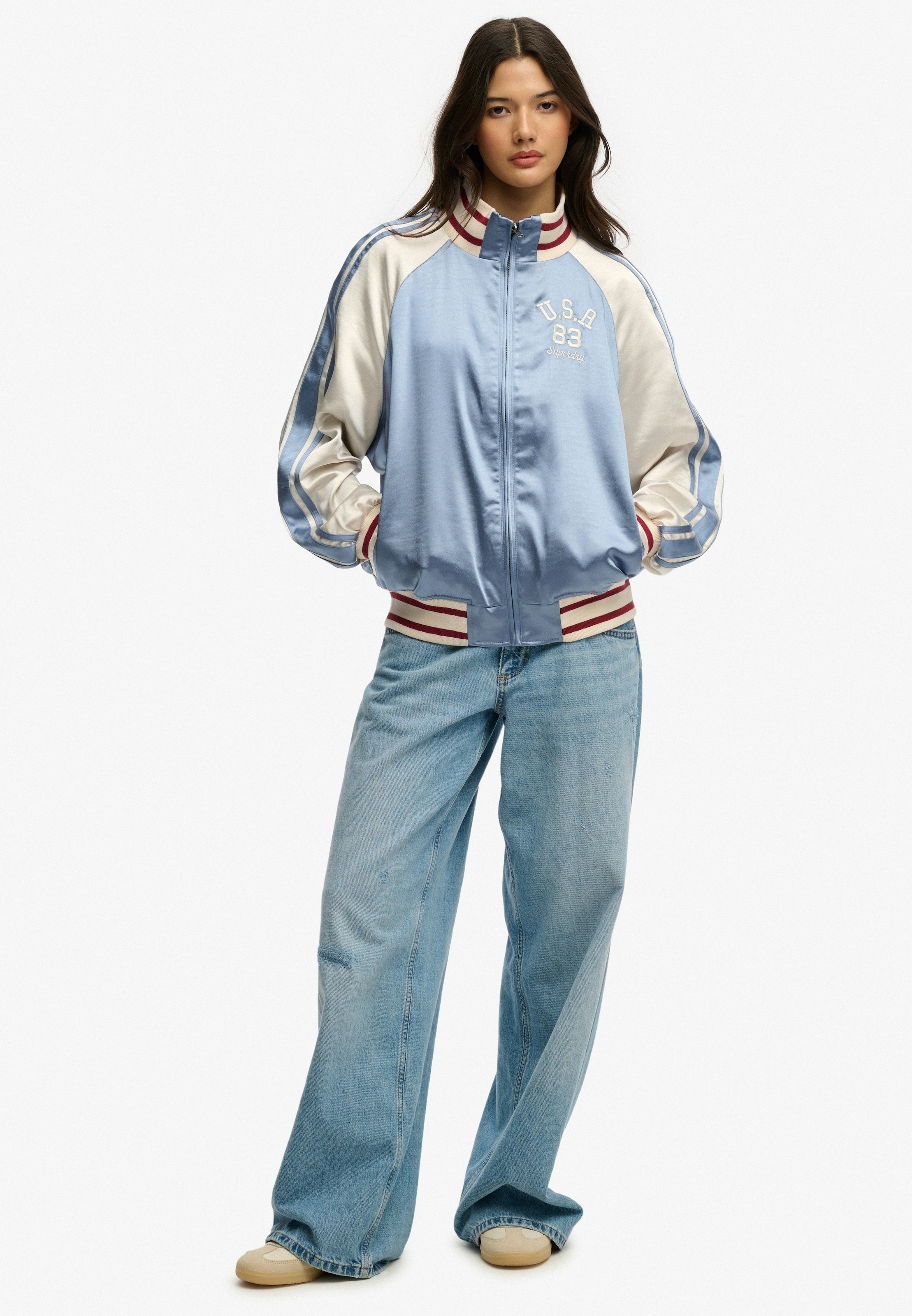 Superdry Blouson »SUIKA TRACK JACKET« Kunstfaser, oversize