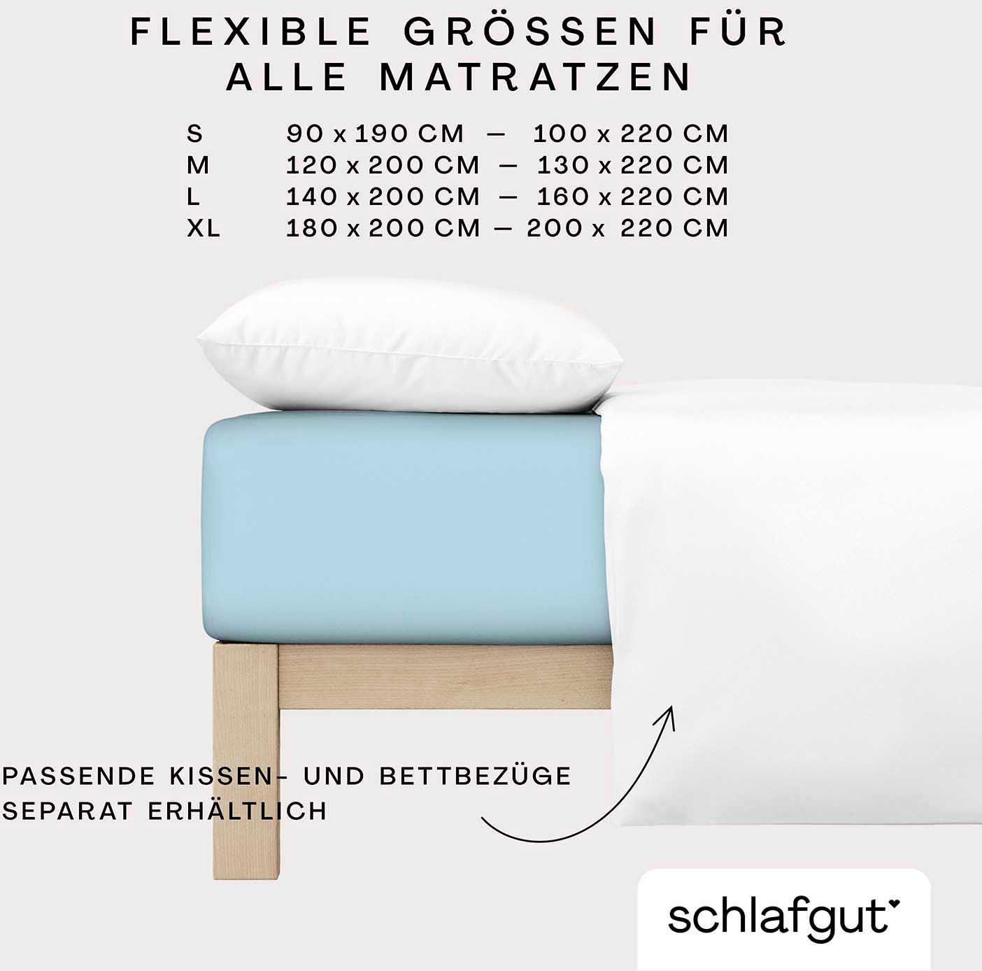 Schlafgut Spannbettlaken »Premium«, Zero Waste Verpackung, PREMIUM Qualität