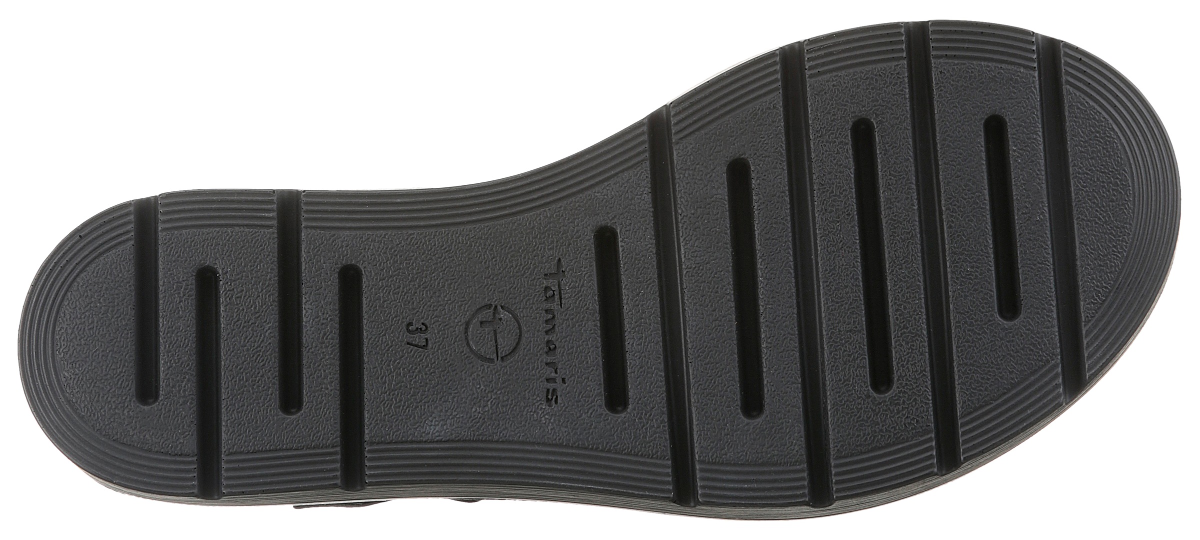 Tamaris Keilsandalette  , Riemchensandale, Sommerschuh mit Muster am Plateau