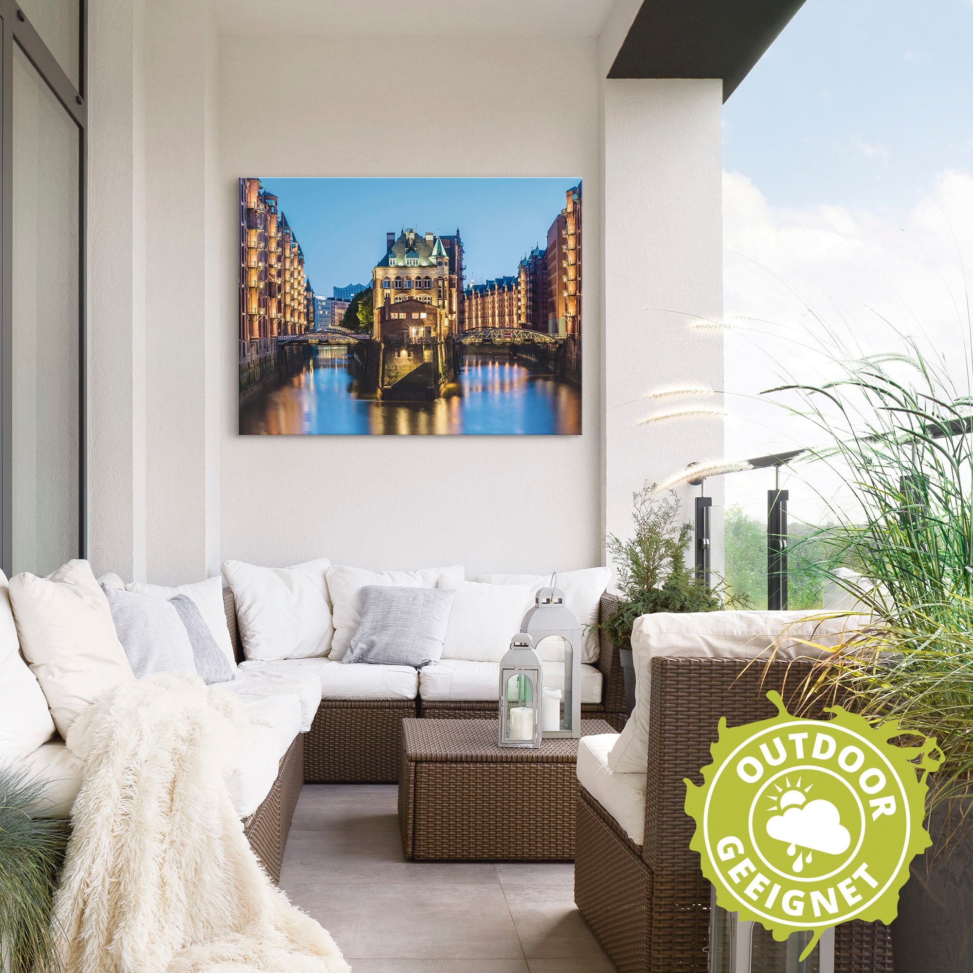 Artland Wandbild »Hamburg Wasserschloss in Speicherstadt 2«, Gebäude, (1 St.), als Alubild, Outdoorbild, Poster in verschied. Größen