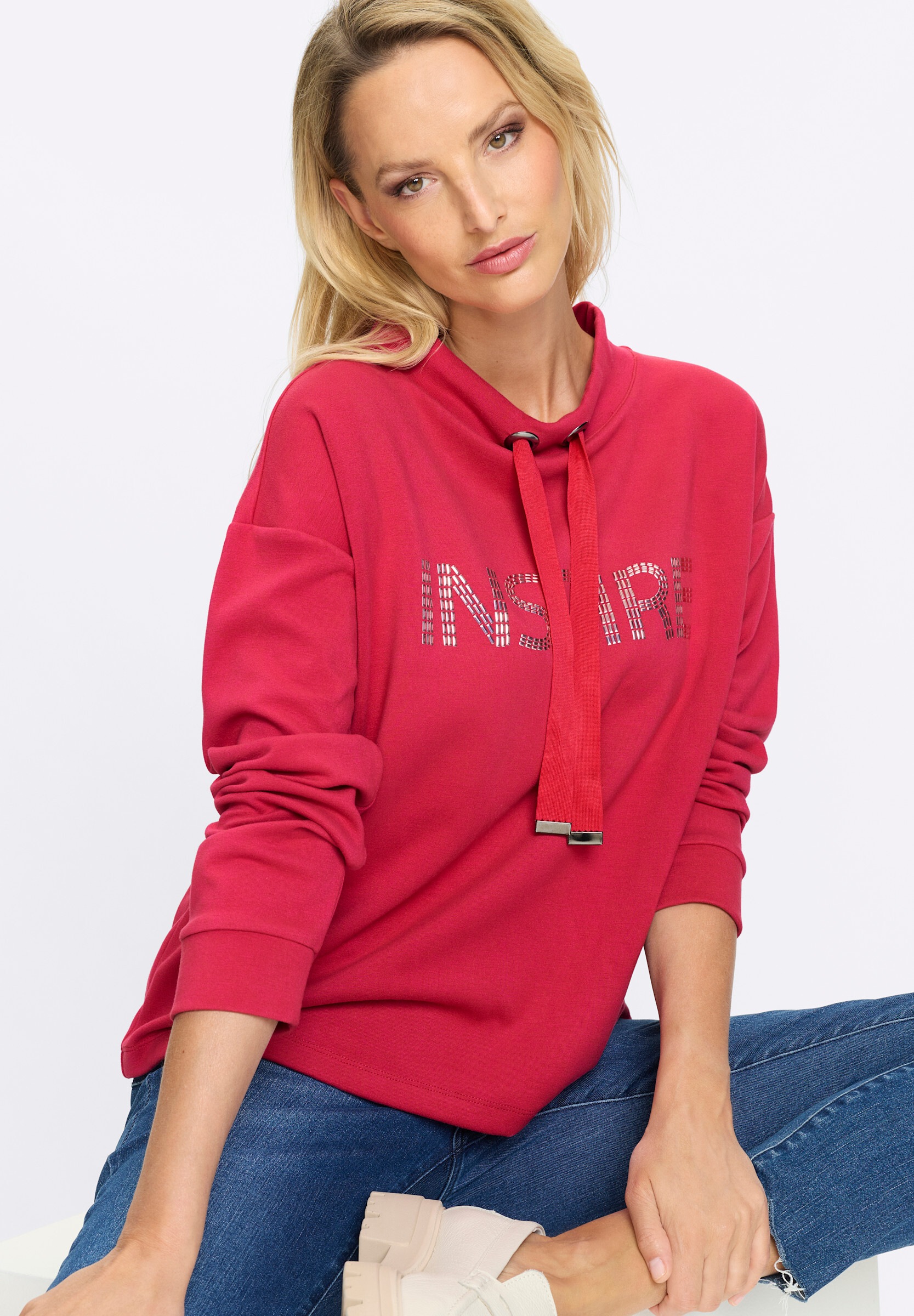 heine Sweatshirt »Sweatshirt Sweatshirt mit Stehkragen«
