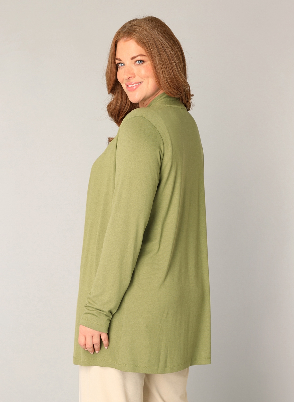 Base Level Curvy Strickjacke »Ayla« im verschlusslosen Design