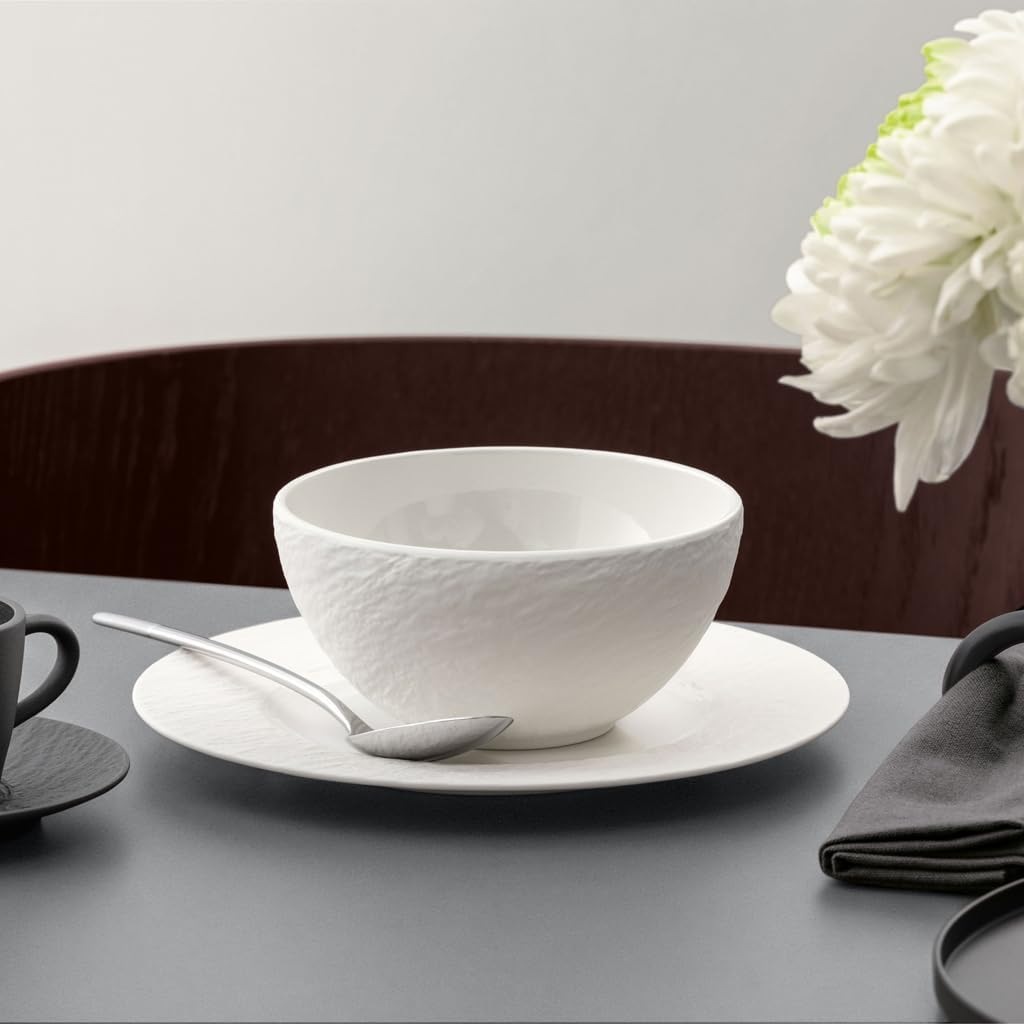 Villeroy & Boch Geschirr-Set »Einsteiger-Set Manufacture Ice 8er Set weiß« Spülmaschinengeeignet, Mikrowellenfest