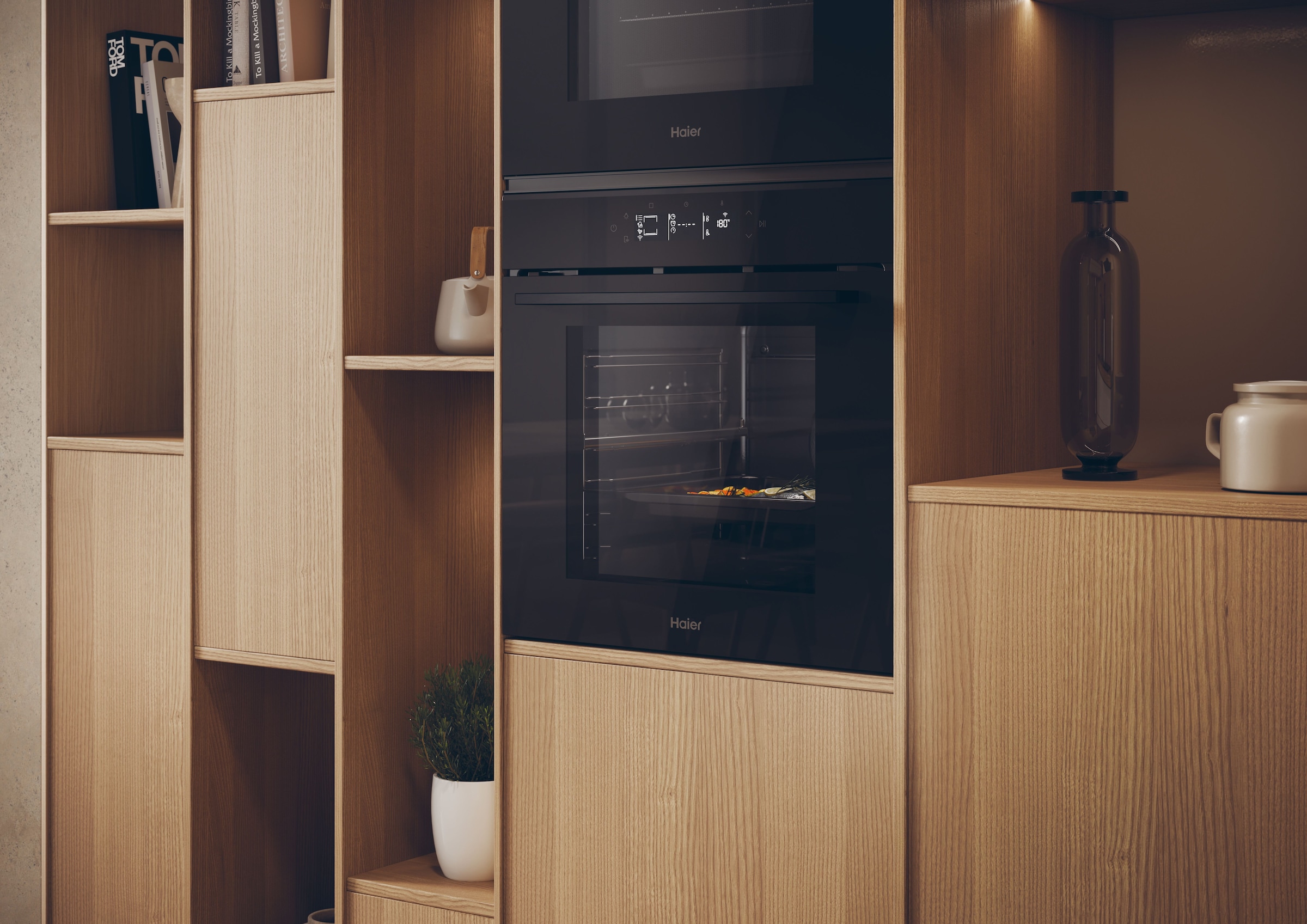 Haier Pyrolyse Backofen ID SERIE 2 »H6 ID25G3YTB«, mit 1-fach-Teleskopauszug, Pyrolyse-Selbstreinigung