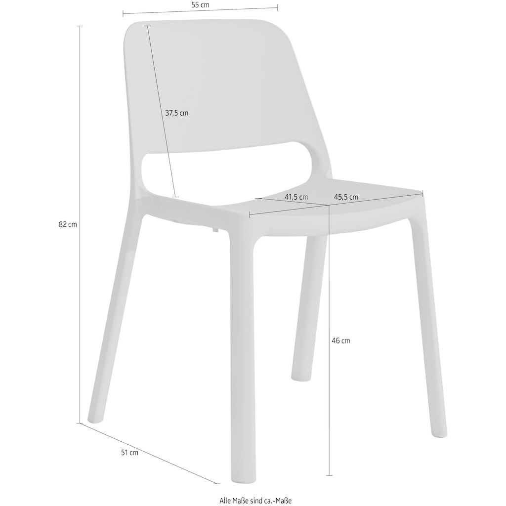 Mayer Sitzmöbel Stapelstuhl »Stapelstuhl myNUKE«, (Packung)