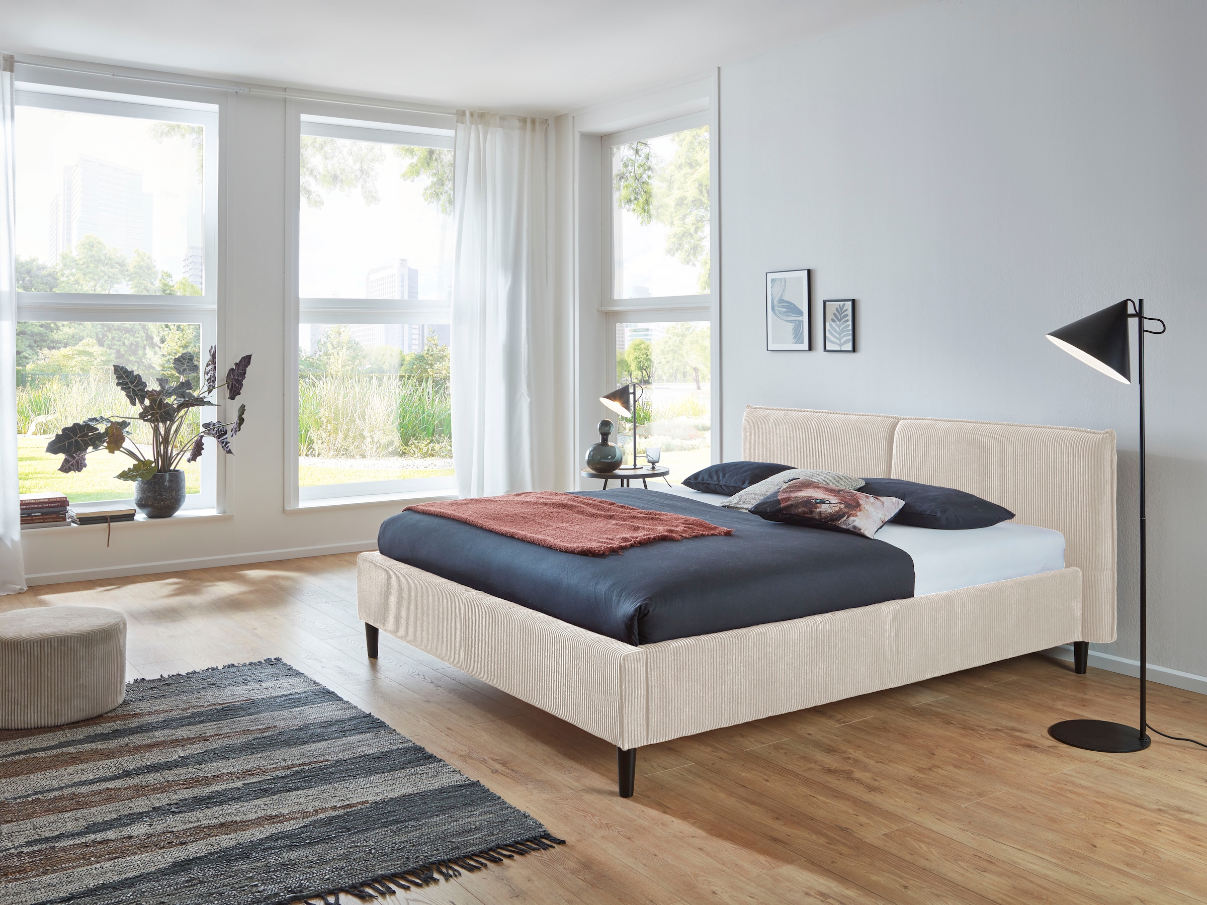 INOSIGN Polsterbett »Brookfield«, mit Cordbezug und hoher Belastbarkeit