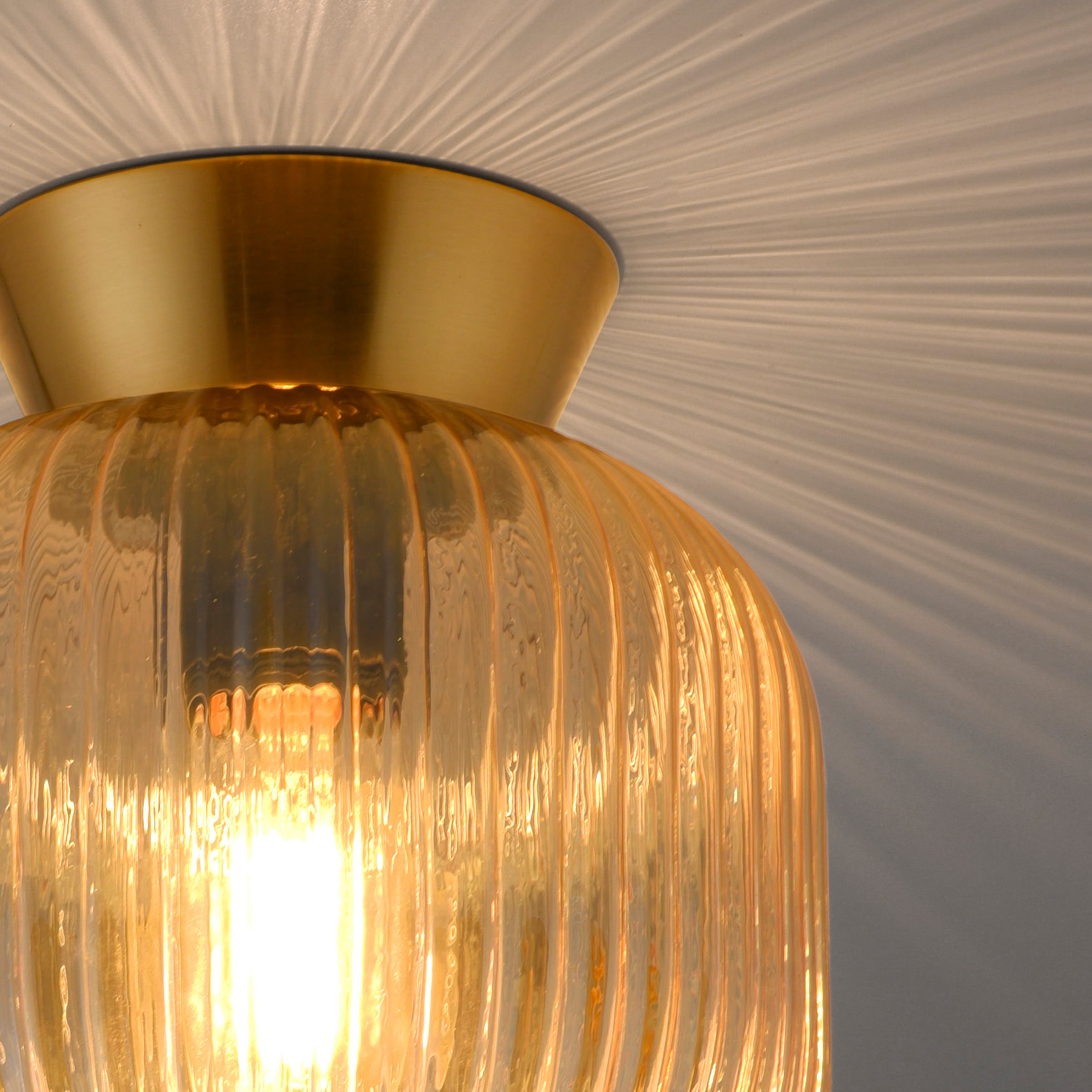 SCHÖNER WOHNEN-Kollektion LED Deckenleuchte »NAMI« E27 1 Stk. SCHÖNER WOHNEN Kollektion, geriffeltes Glas