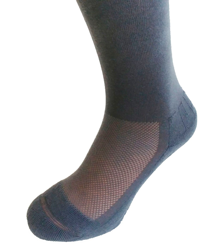 Fußgut Diabetikersocken »Venenfreund Kniestrümpfe mit Airchannel Fußbelüftung«, (2 Paar), verstärkte Fußpolsterung, weiter Bund, Druckentlastung, bequemer Bund