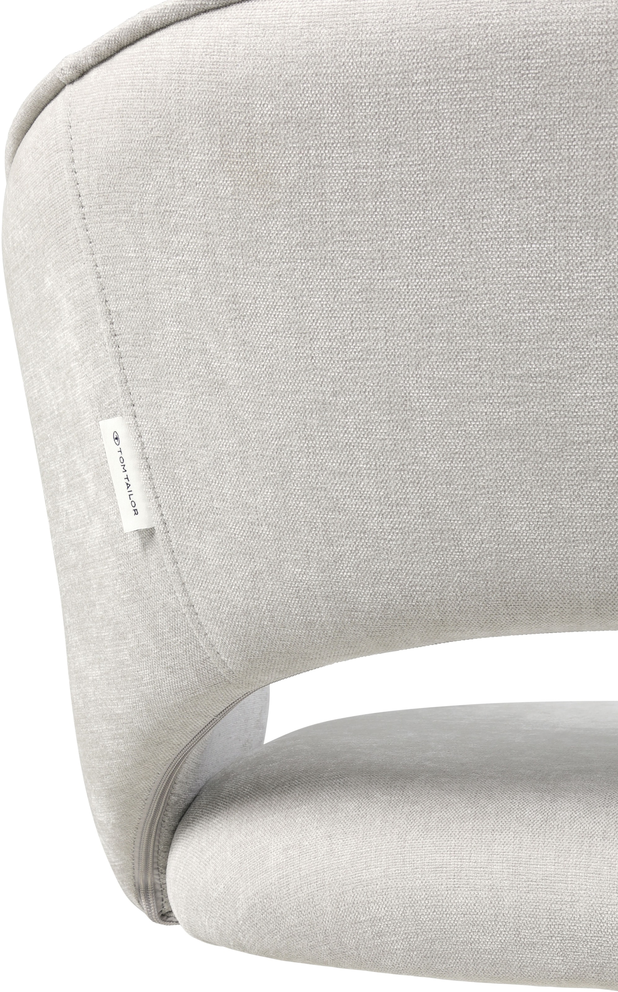 TOM TAILOR HOME Armlehnstuhl »CURVY ARMCHAIR«, (Set), 2 St., Chenille, mit Armlehnen, drehbar, Rückholfunktion, Rückenausschnitt