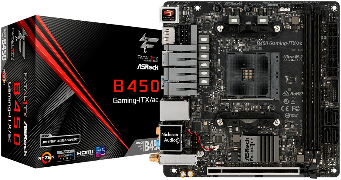 Asrock Mainboard »Fatal1ty B450 Gaming-ITX/ac«