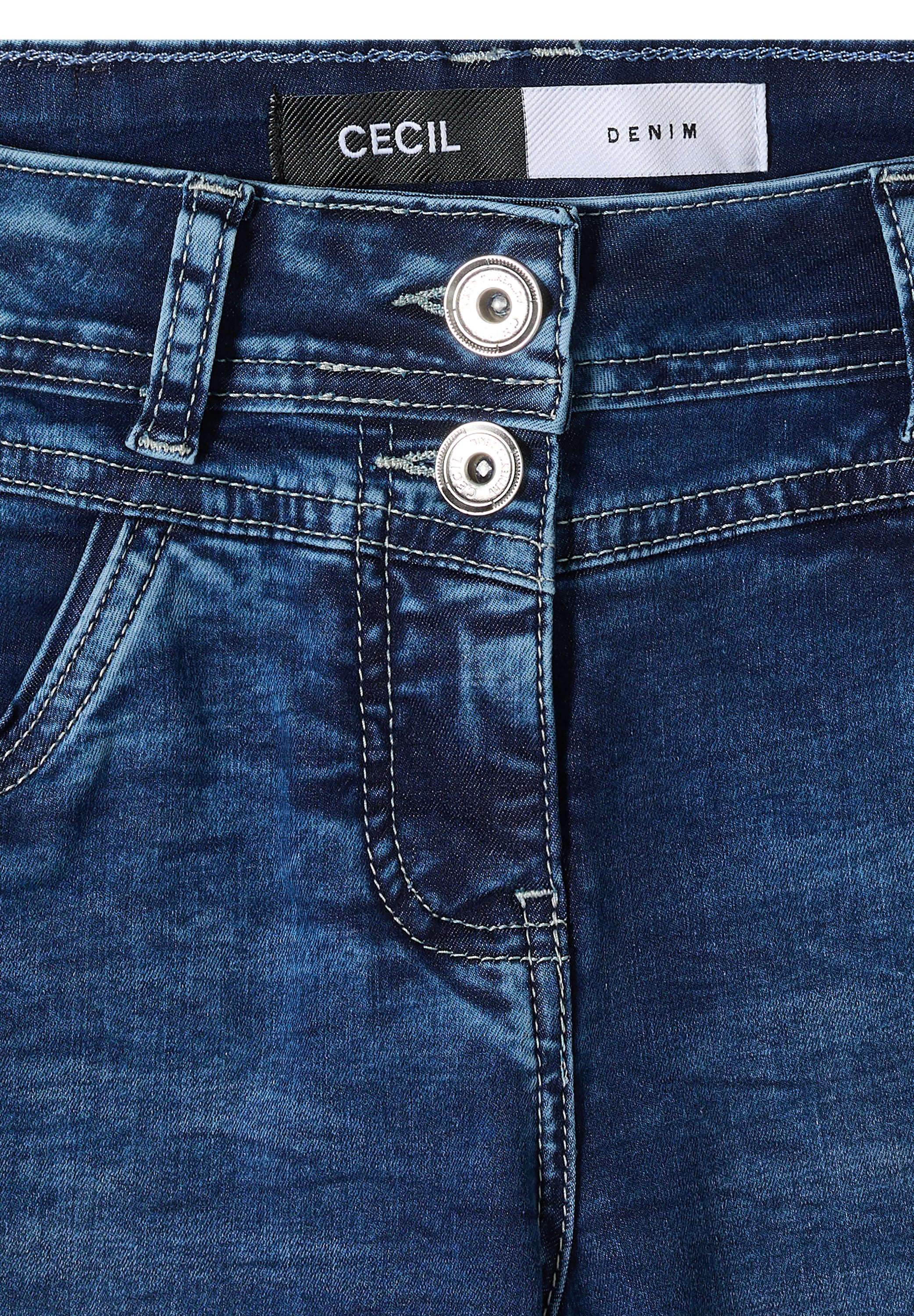 Cecil Jeansshorts »Style Scarlett« Turn-Up-Detail, Casual Fit, 5-Pocket-Style