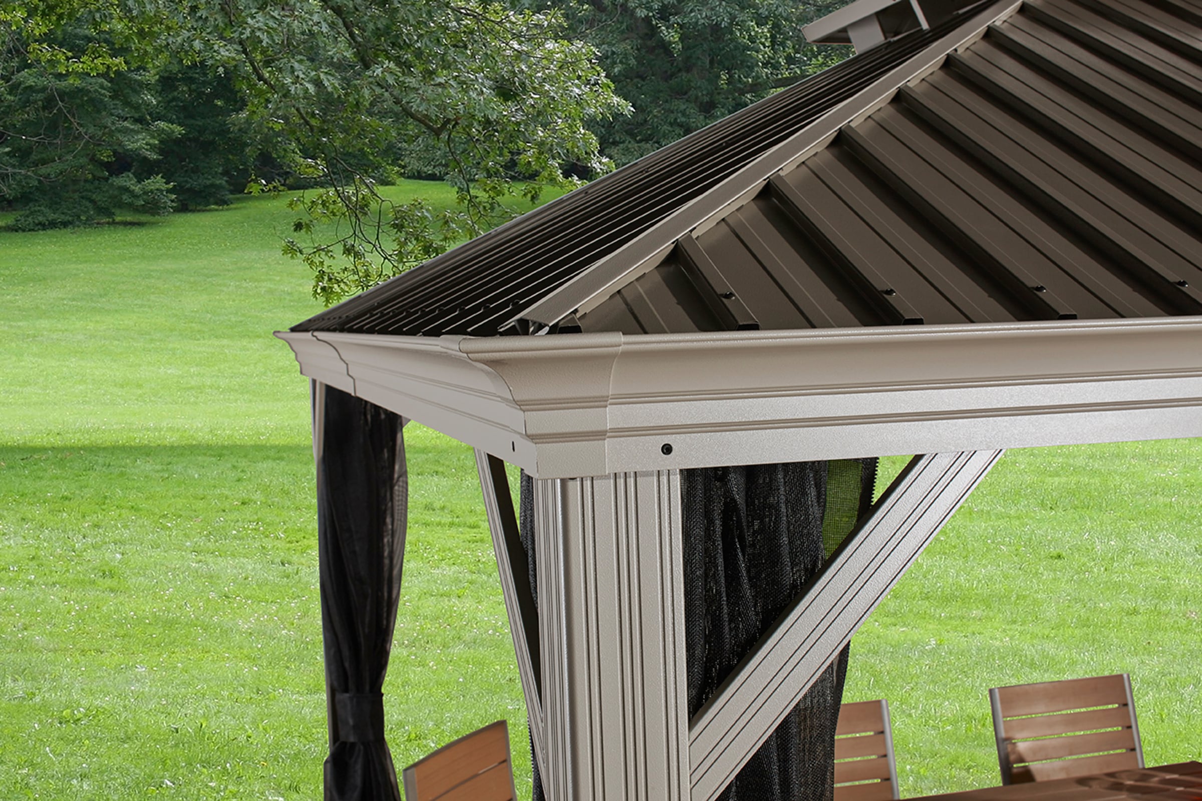 Sojag Pavillon »Gazebo Messina«, (Set), BxT: 363x483 cm, mit Moskitonetzen