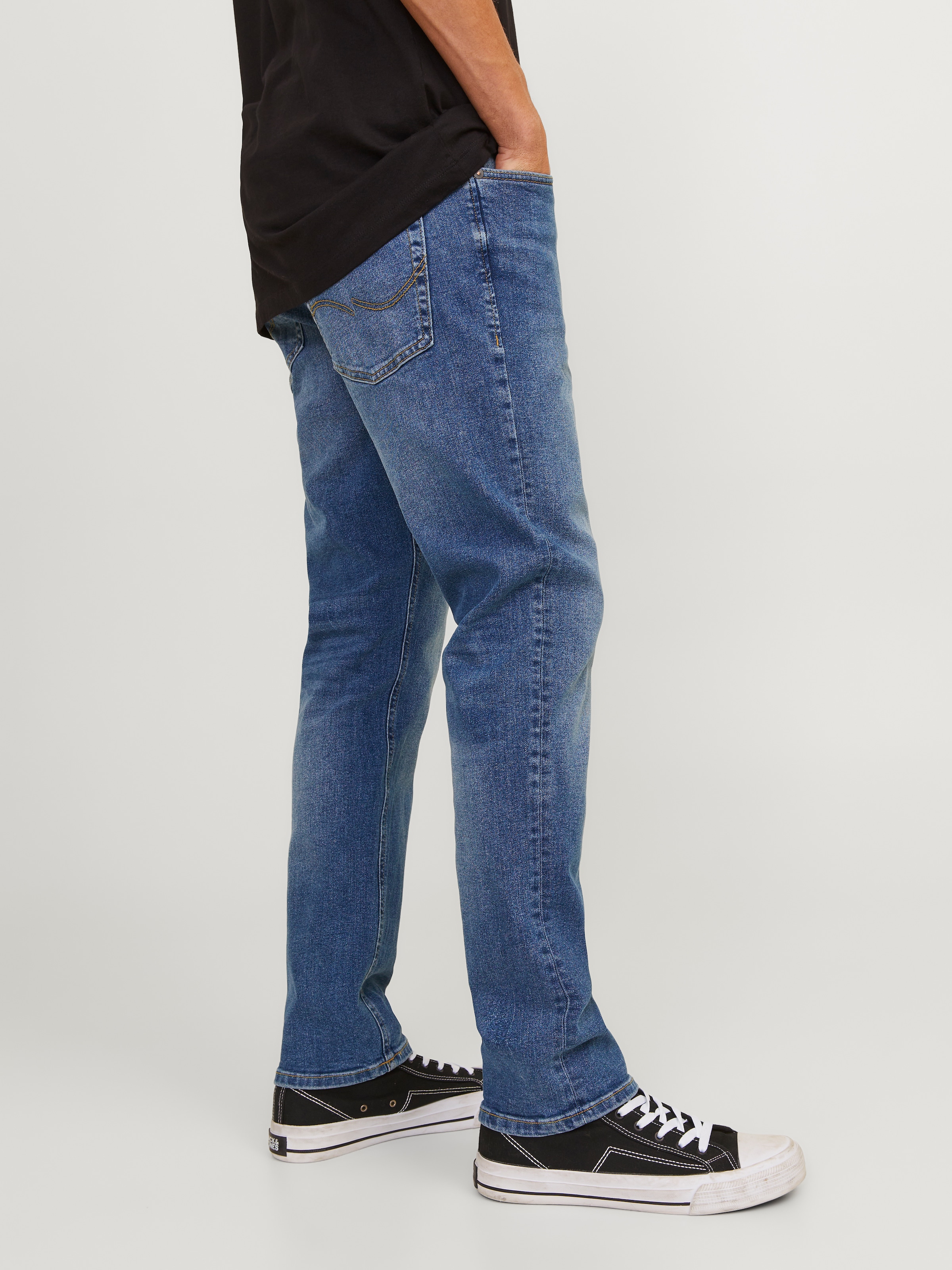 Jack & Jones Slim-fit-Jeans »JJIGLENN Jeans mit schmaler Beinform und Stretch für Komfort« Denim/Jeans, modisch, slim fit, Baumwollmischung